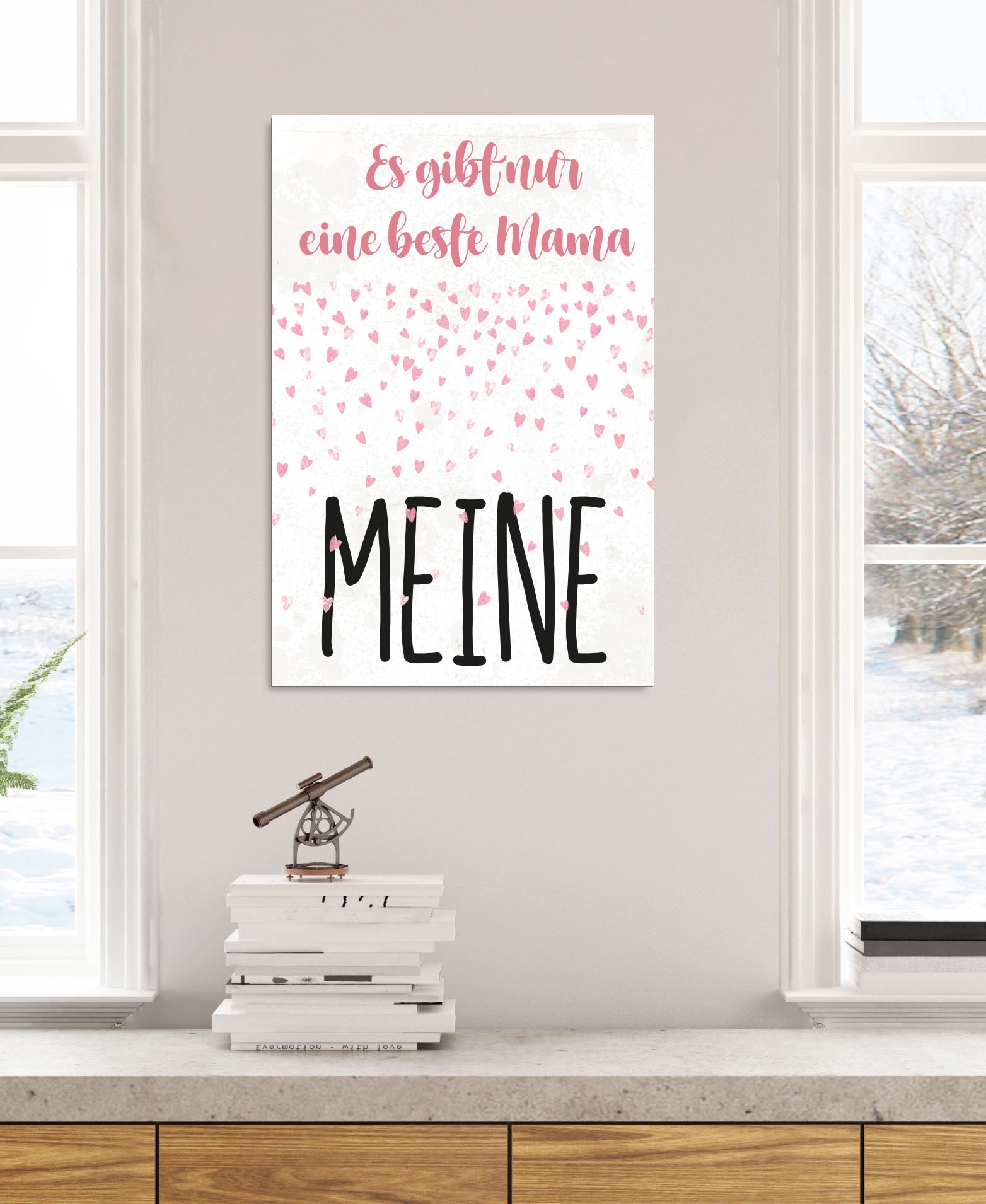 queence Metallbild »Mama«, Schriftzüge-Schriftzug-Sprüche-Sprüche & Texte-Herzen, (1 St.), Stahlschild, Blechschild, Sprüche, Texte, Mama