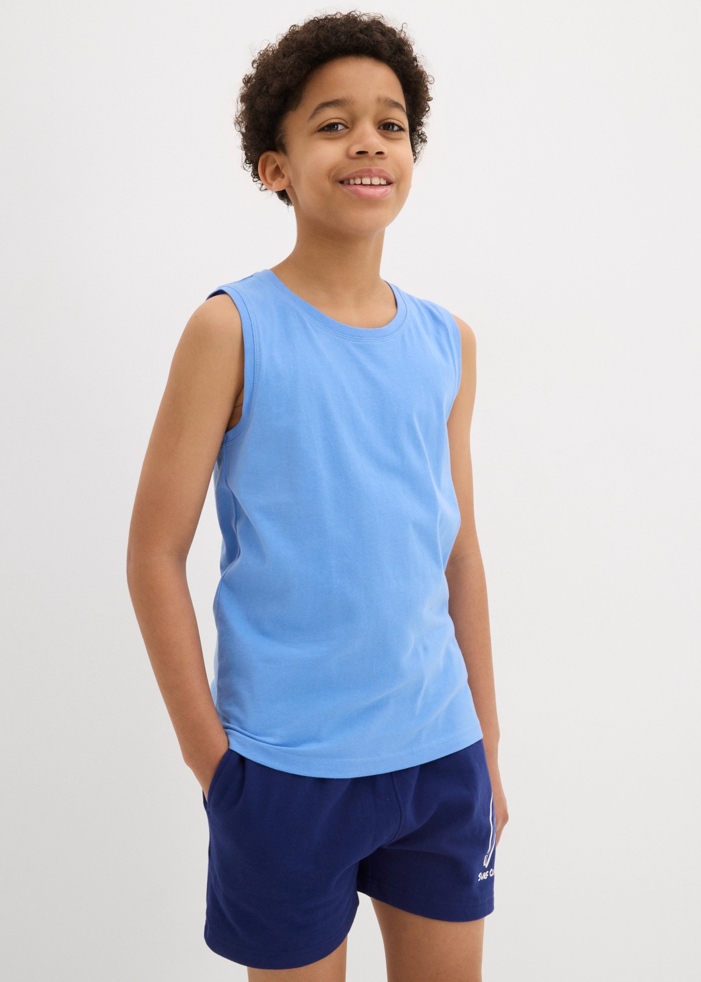 bonprix Tanktop Packung, 5er,  aus Baumwolle, ärmellos, Regular Fit, im 5er-Pack