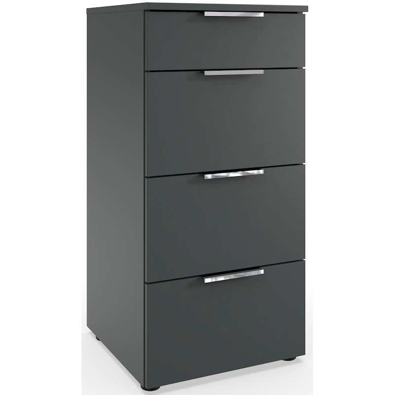 WIMEX Schubkastenkommode »Level by fresh to go« 4 Schubladen mit soft-close Funktion, 41cm breit, 84cm hoch Graphit