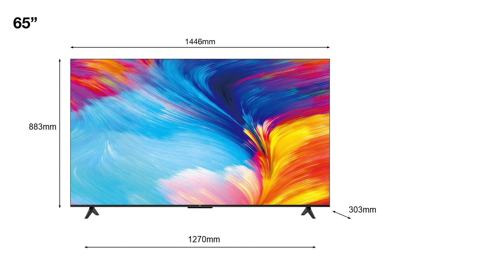 TCL LED-Fernseher »65P631X1«, 4K Ultra HD, Android TV-Google TV-Smart-TV, HDR10, 60Hz Motion Clarity, Metallgehäuse