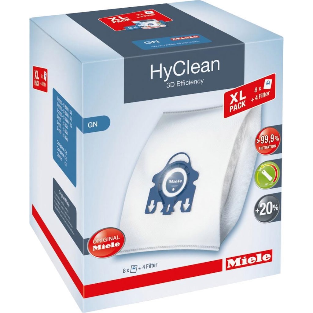 Miele Staubsaugerbeutel »HyClean 3D Efficiency GN«, XL-Pack