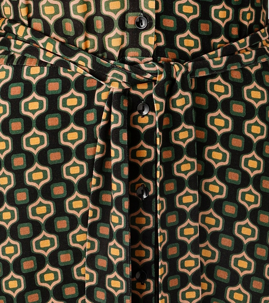 Aniston SELECTED Jerseykleid, mit Retromuster und abnehmbarem Bindeband - NEUE KOLLEKTION
