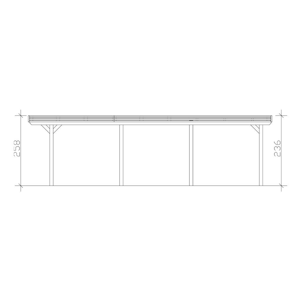 Skanholz Doppelcarport »Spessart«, Leimholz-Nordisches Fichtenholz, 550 cm, braun