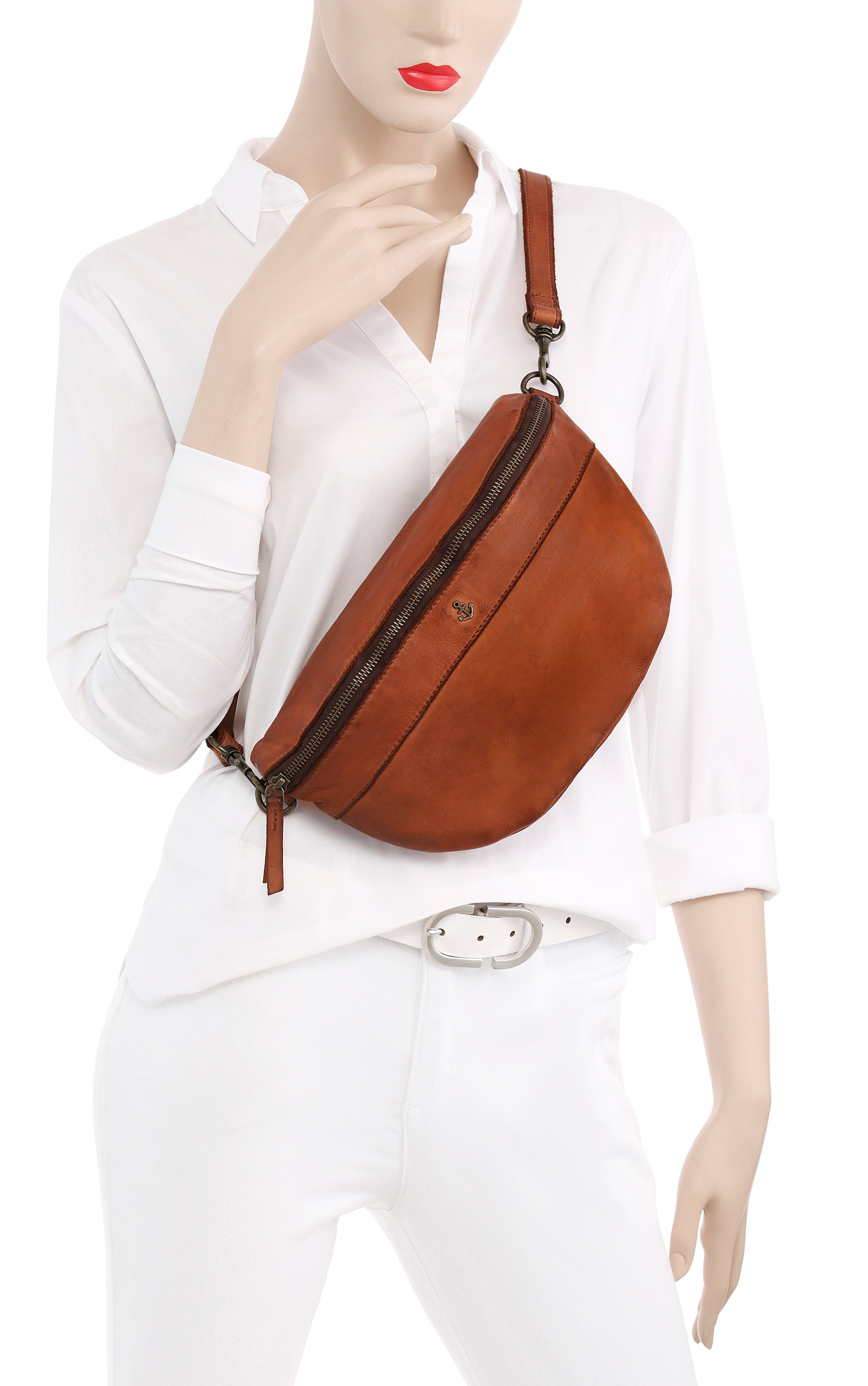HARBOUR 2nd Gürteltasche »Jutta«, Umhängetasche Bauchtasche mit Ankeranhänger
