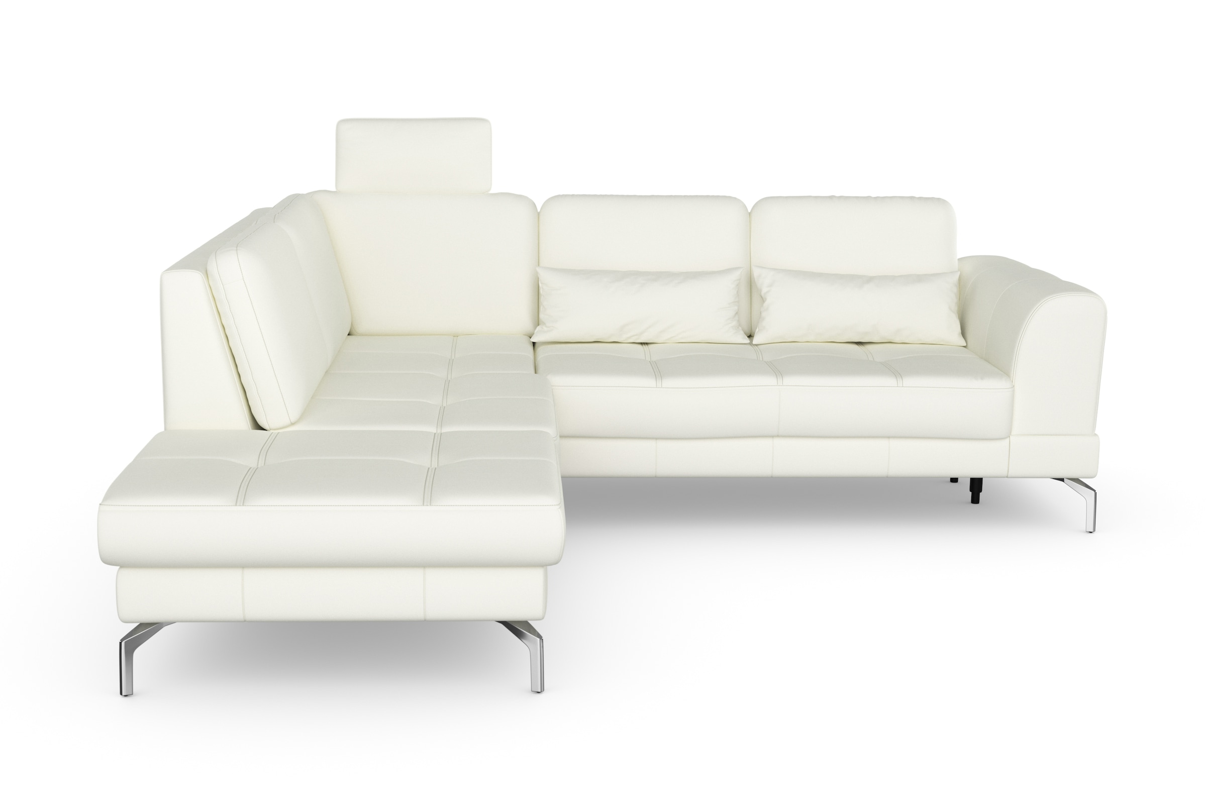 sit&more Ecksofa »Bendigo L-Form«, inklusive Sitztiefenverstellung, Bodenfreiheit 15 cm, in 2 Fußfarben