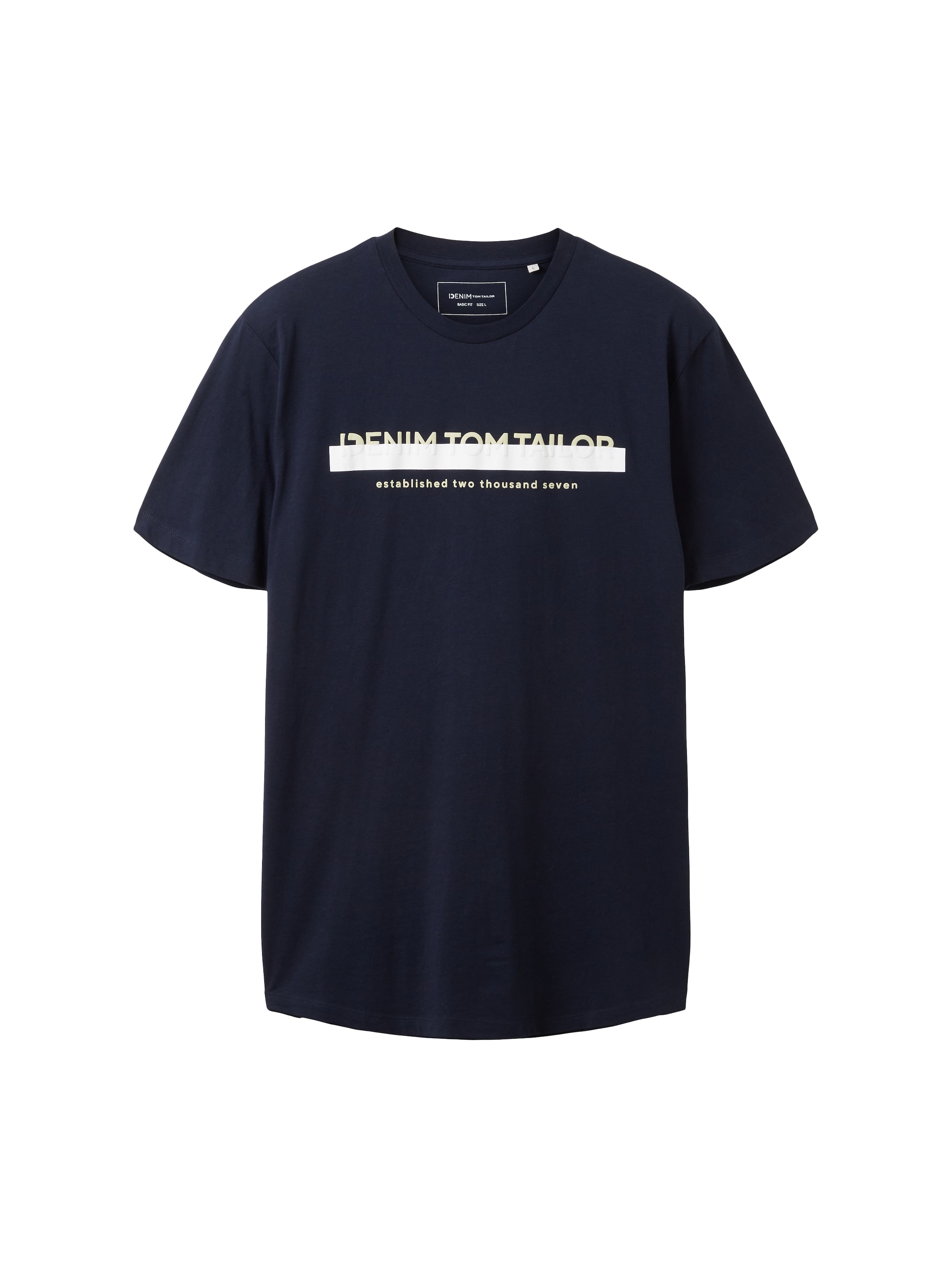TOM TAILOR Denim T-Shirt mit Logofrontprint