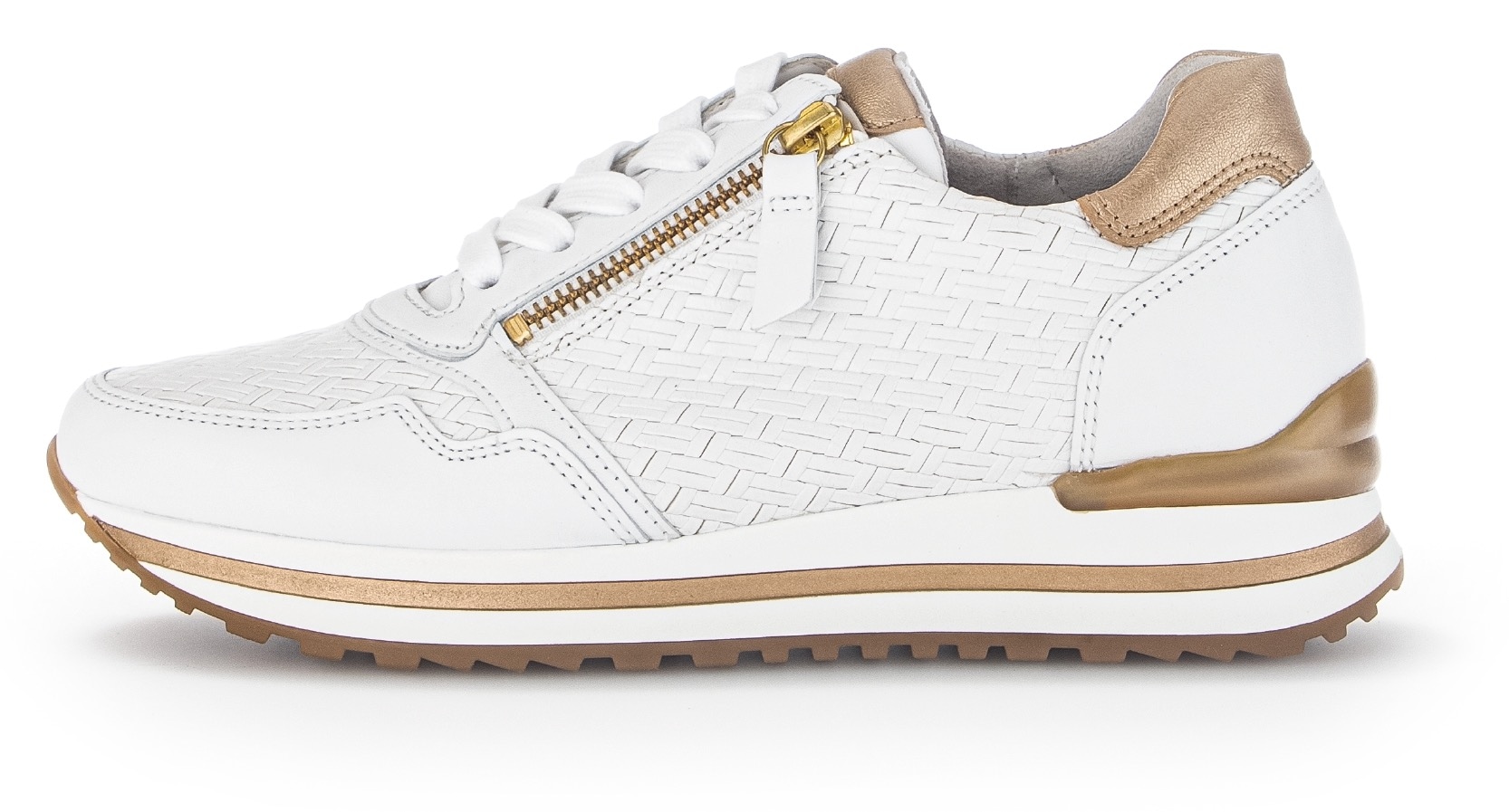 Gabor Keilsneaker »TURIN«  , Freizeitschuh, Halbschuh, Schnürschuh mit schönen Metallic-Details