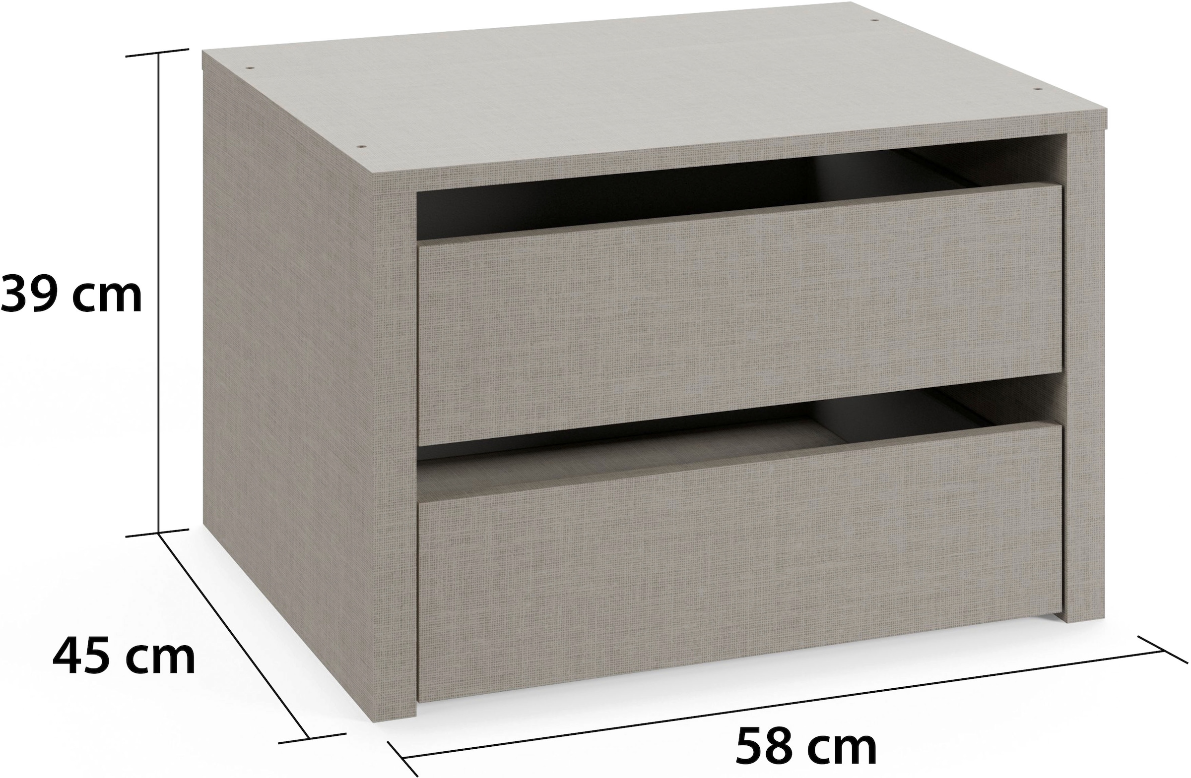 rauch Schubladeneinsatz »Zubehör für Rauch-Schwebetürenschränke BLUE« Breite 58 cm, Tiefe 45 cm, mit 2 Schubladen