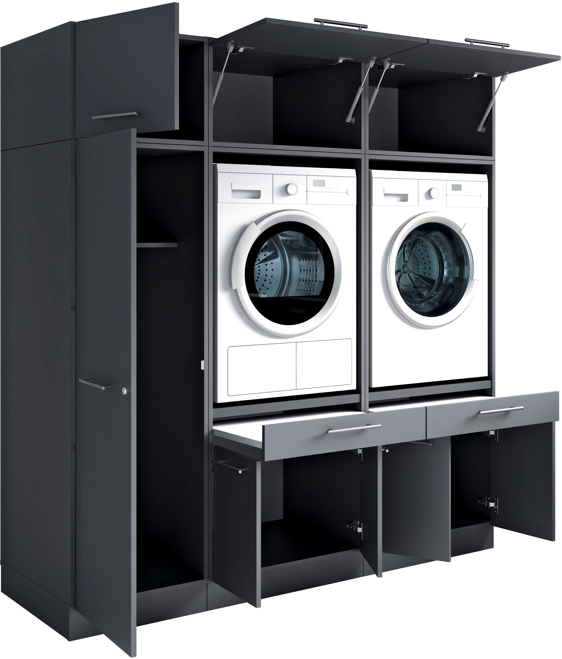 Laundreezy Mehrzweckschrank-Set »Laundreezy, 6-tlg. Mehrzweckschrank-Set B/H/T 186/200/68 cm« 6 Stk. tlg.