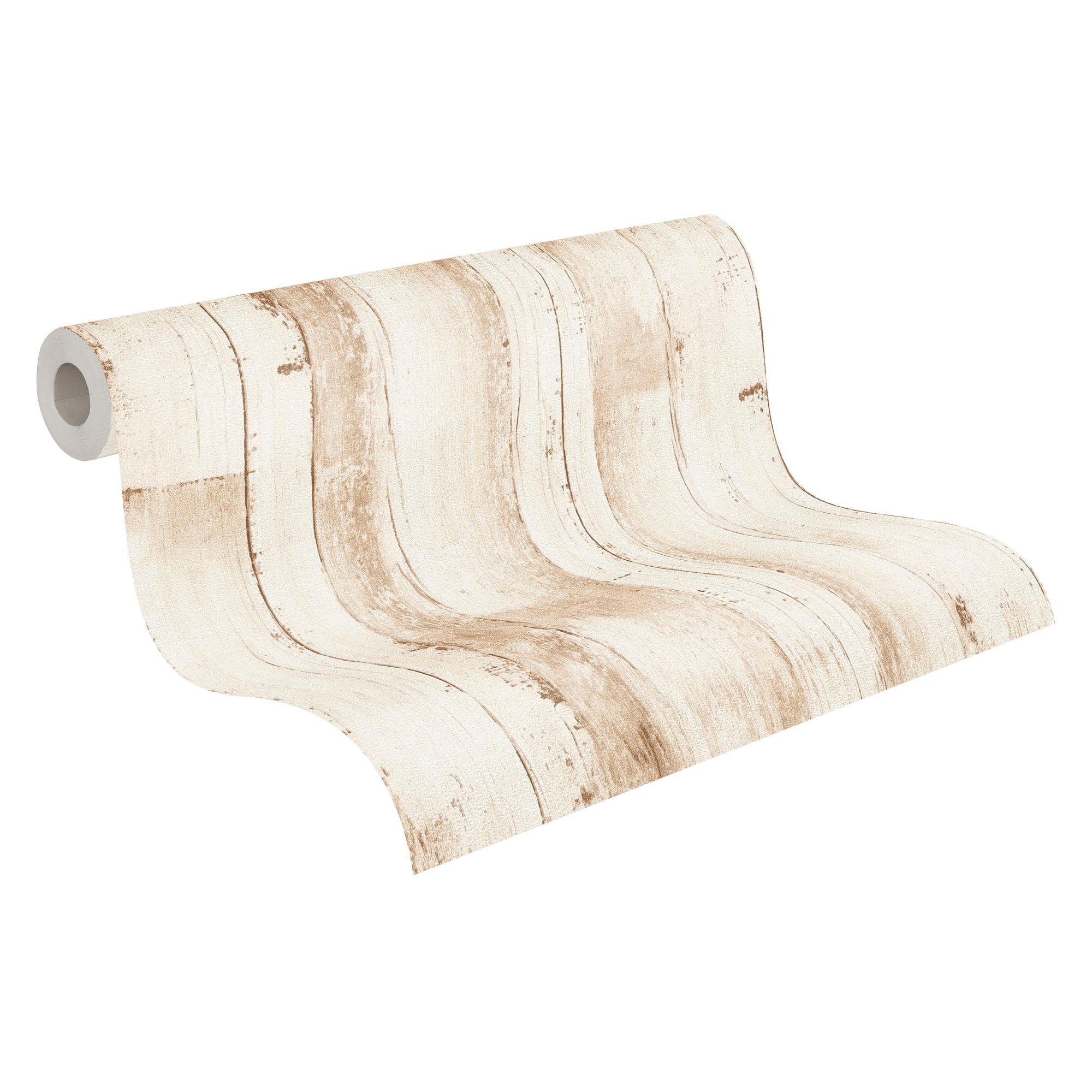 A.S. Création Vliestapete »Natural Living Holztapete«, matt-gemustert-neutral, PVC-Frei ressourcenschonend skandinavische Tapeten Wohnzimmer
