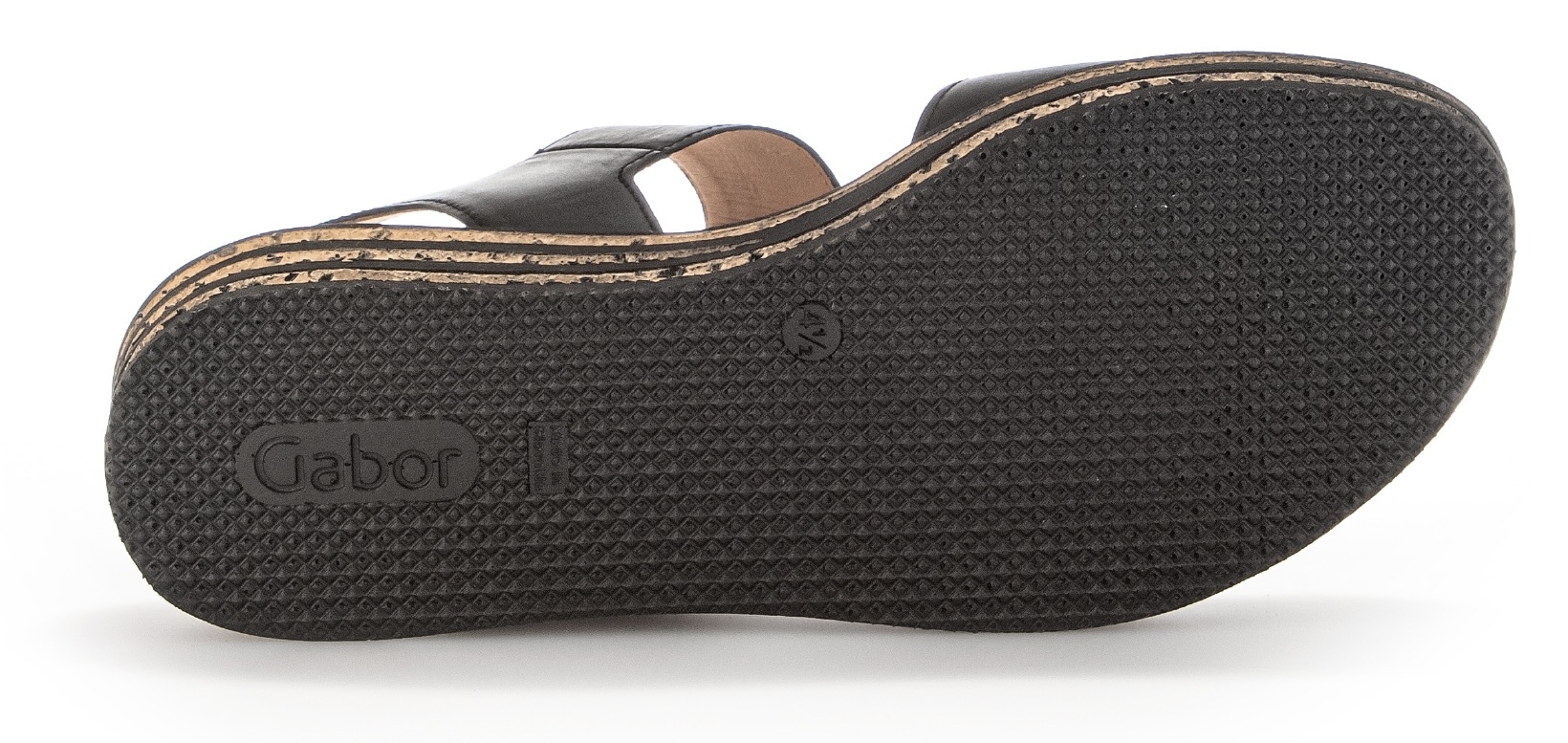 Gabor Keilsandalette  , Sommerschuh, Riemchensandale, Klettverschluss unter der Zierschnalle