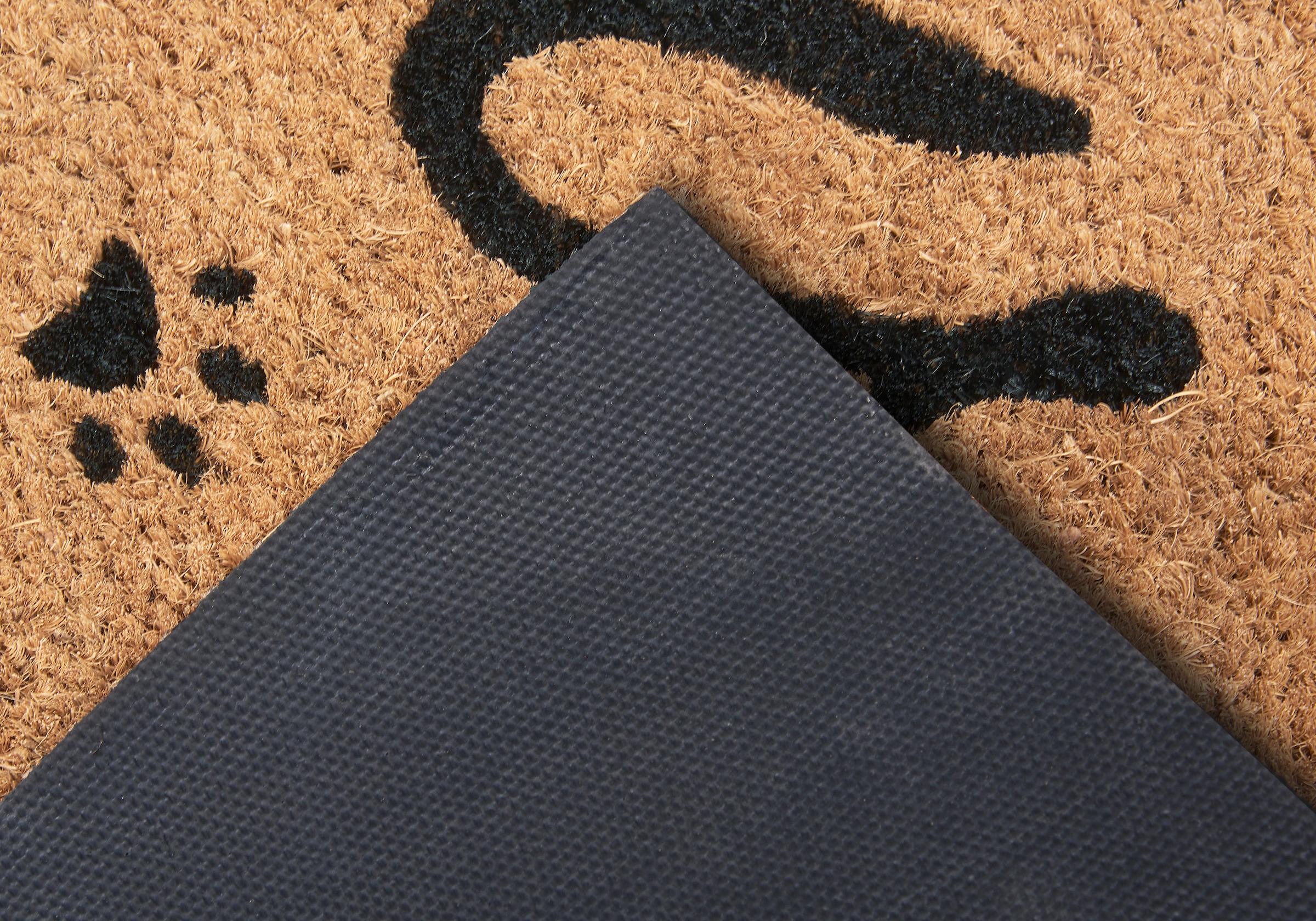 HANSE Home Fußmatte »Mix Mats Kokos Cat Paws Welcome, Türmatte«, rechteckig, 15 mm Höhe, Kokos, Schmutzfangmatte, Outdoor, Rutschfest, Innen, Kokosmatte, Flur