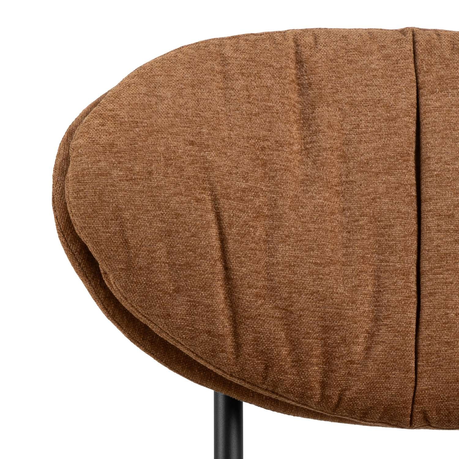 ACTONA GROUP Loungesessel »Burma«, Terracotta Stoff, schwarze Stahlbeine, Sitzhöhe: 43 cm