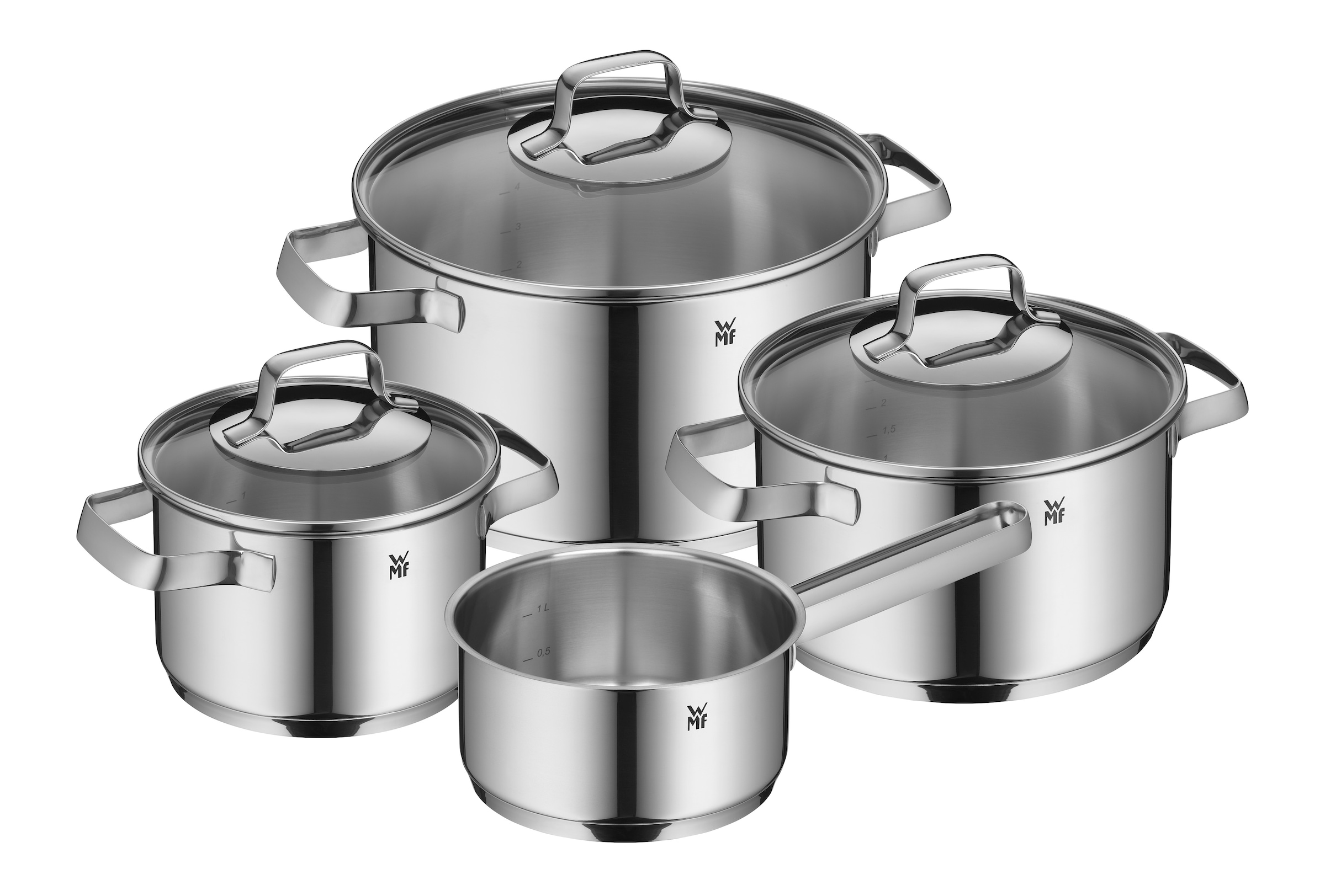WMF Topf-Set »Belmonte« Set, 7 Stk. tlg. Cromargan® Edelstahl Rostfrei 18/1 günstig online kaufen