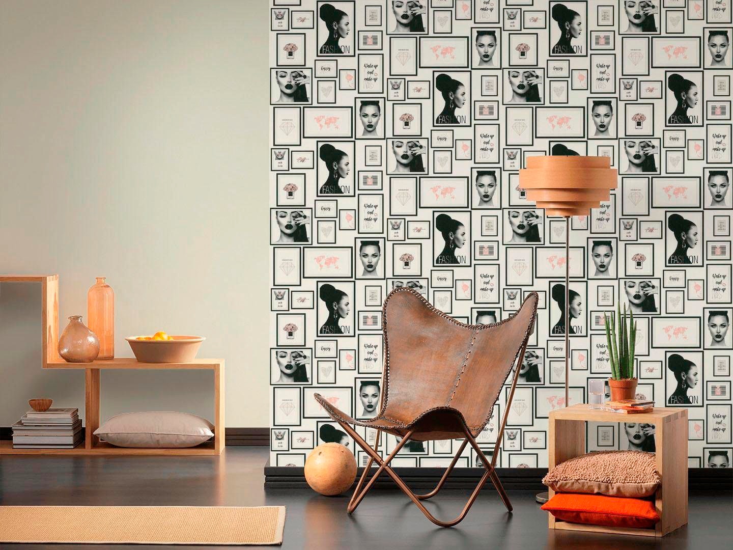 living walls Vliestapete »Metropolitan Stories Lola Paris«, Motiv-abstrakt-naturalistisch, Moderne Tapete Bildertapete Tapeten Wohnzimmer Schlafzimmer Küche Flur