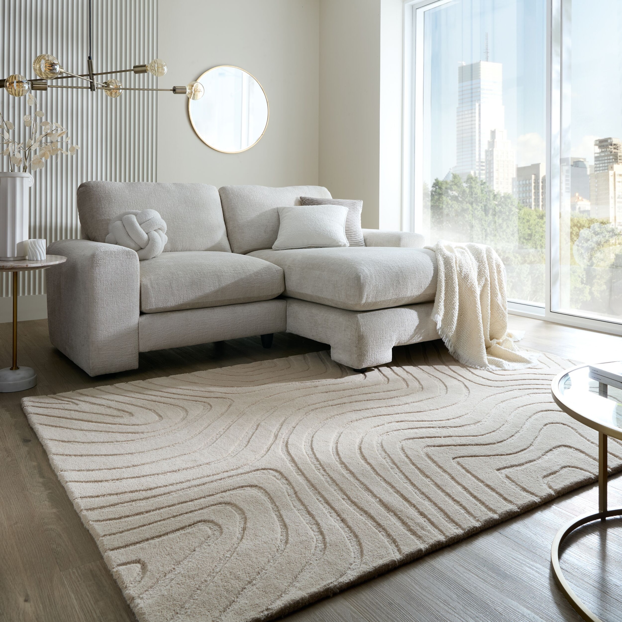 FLAIR RUGS Wollteppich »Mesmerise«, rechteckig, 14 mm Höhe, Wollteppich mit günstig online kaufen