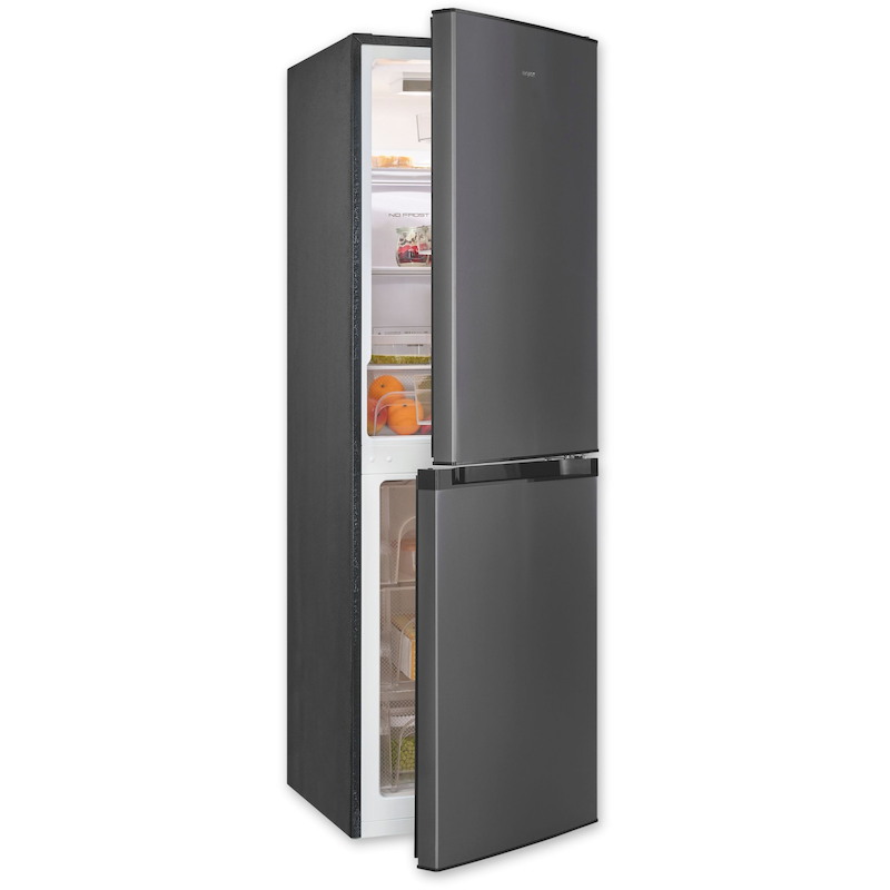 EXQUISIT Kühl-/Gefrierkombination »KGC195-65-NF-330E inoxlook-az« 157, 5 cm hoch 48, 5 cm breit 4-Sternefach Inoxlook-az Eiswürfelschalen