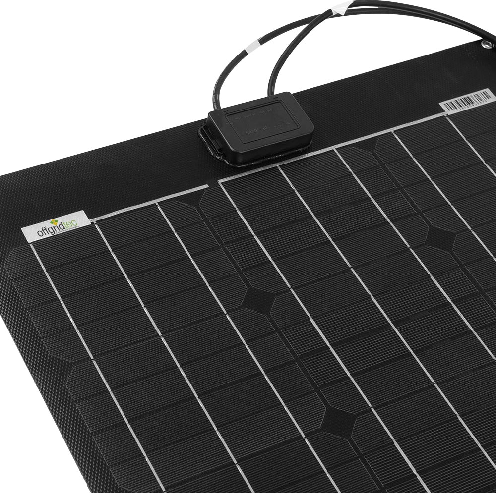 offgridtec Solarmodul »PCB-ETFE 100W 39V semiflexibles Solarpanel«, hervorragender Schutz durch EFTE High-Tec Kunststoff
