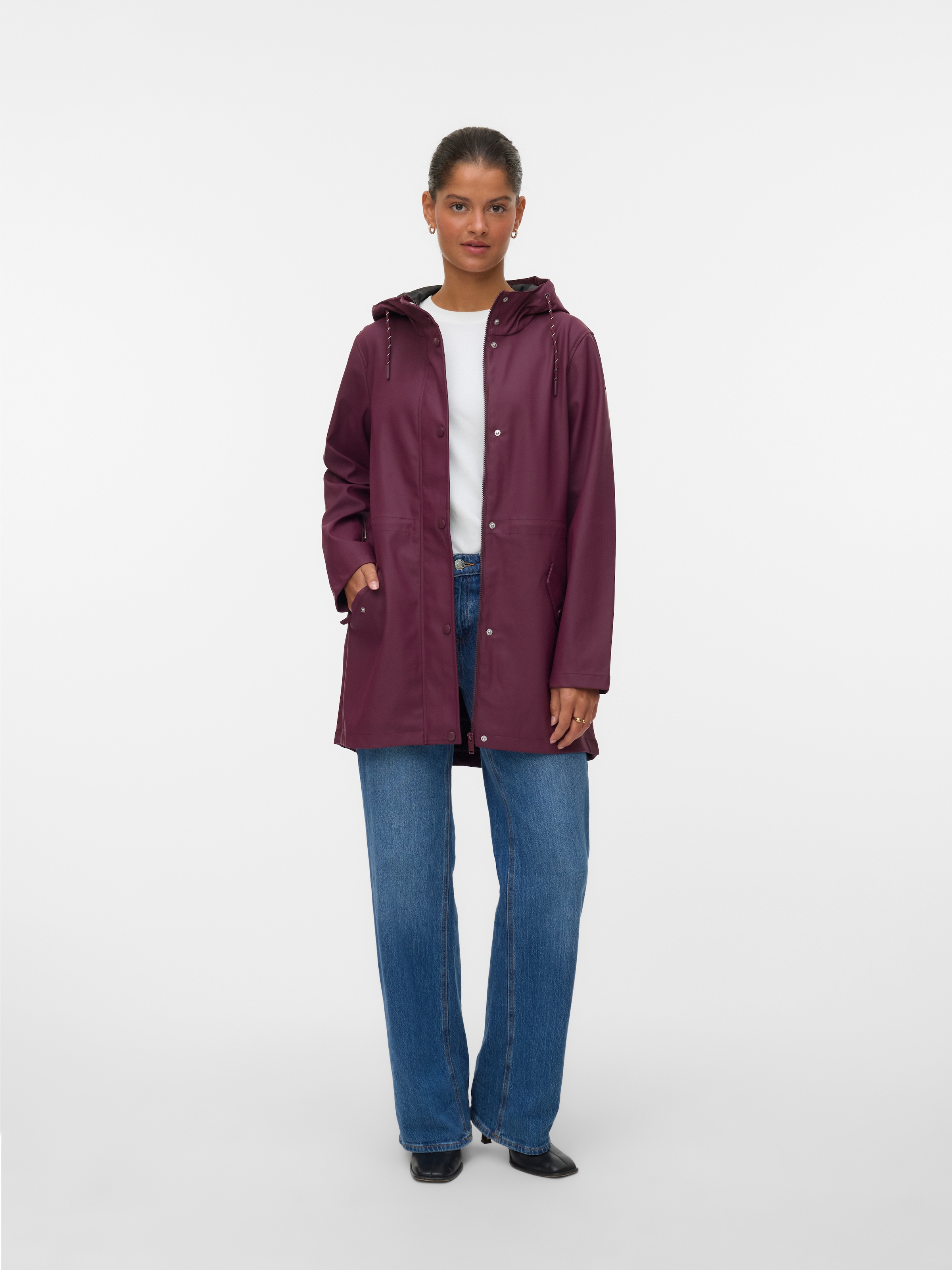 Vero Moda Regenjacke »VMMALOU COATED JACKET« mit Kapuze wasserabweisende Beschichtung