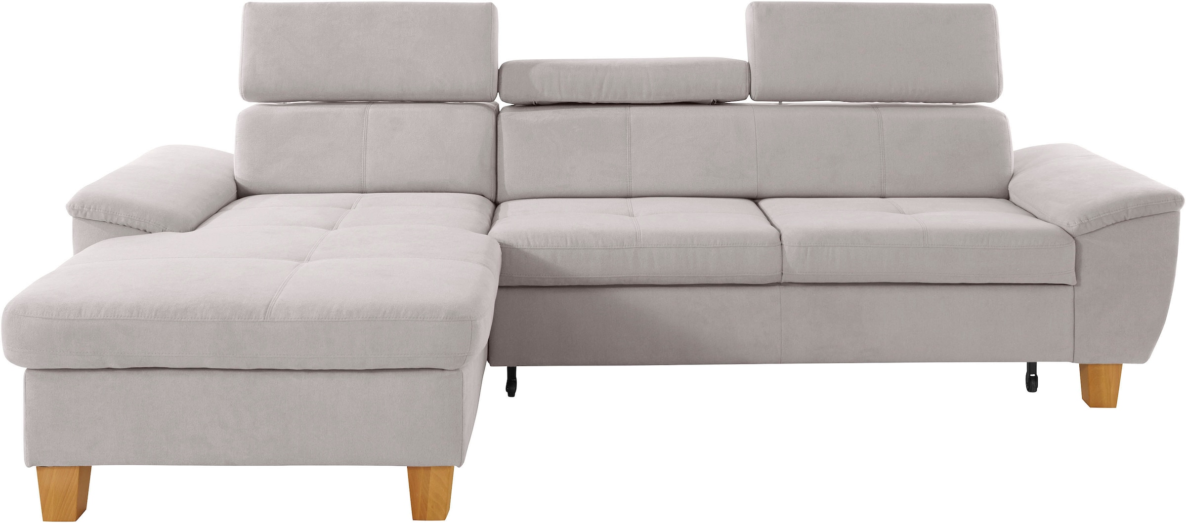 exxpo - sofa fashion Ecksofa »Enya, aufwendige Detailverarbeitung, hoher Sitzkomfort, bequem, L-Form«, inkl. Kopfteilverstellung, wahlweise mit Bettfunktion und Bettkasten