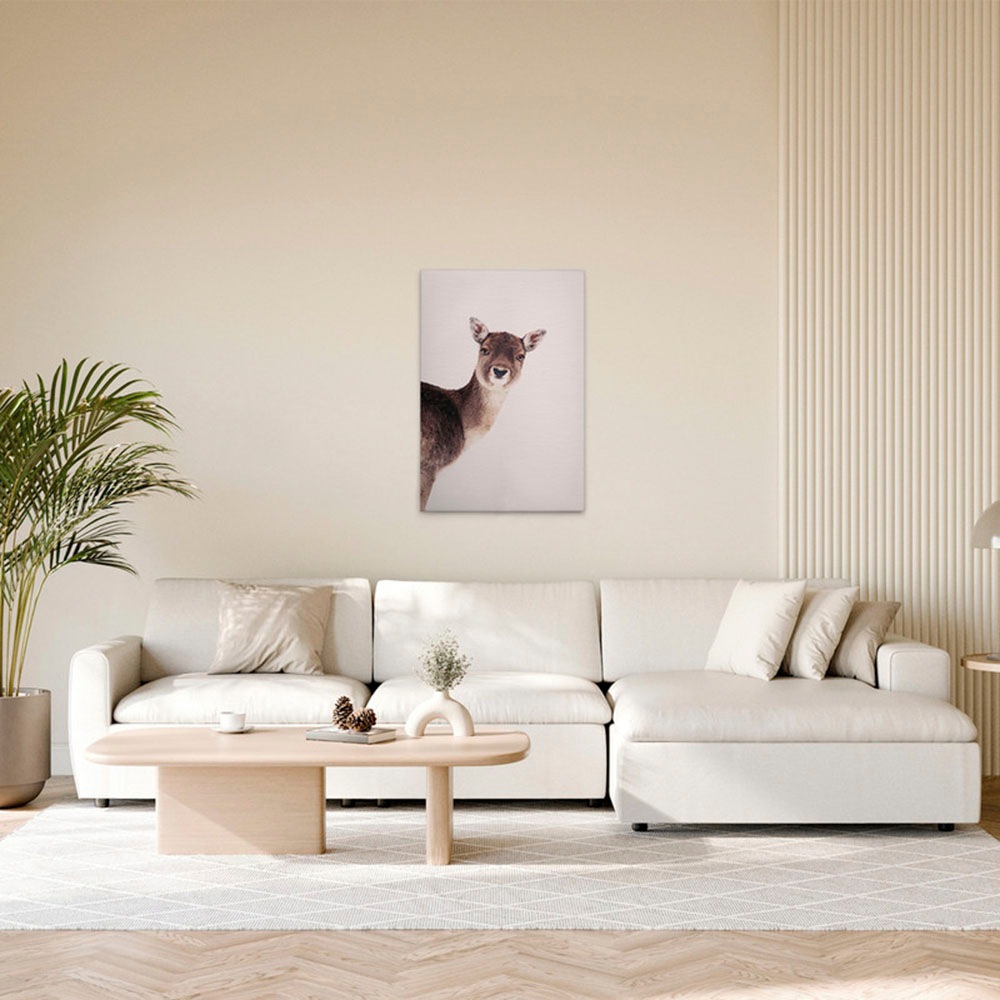 A.S. Création Leinwandbild »Deer Rose - Wandbild Beige Braun Creme Keilrahm günstig online kaufen