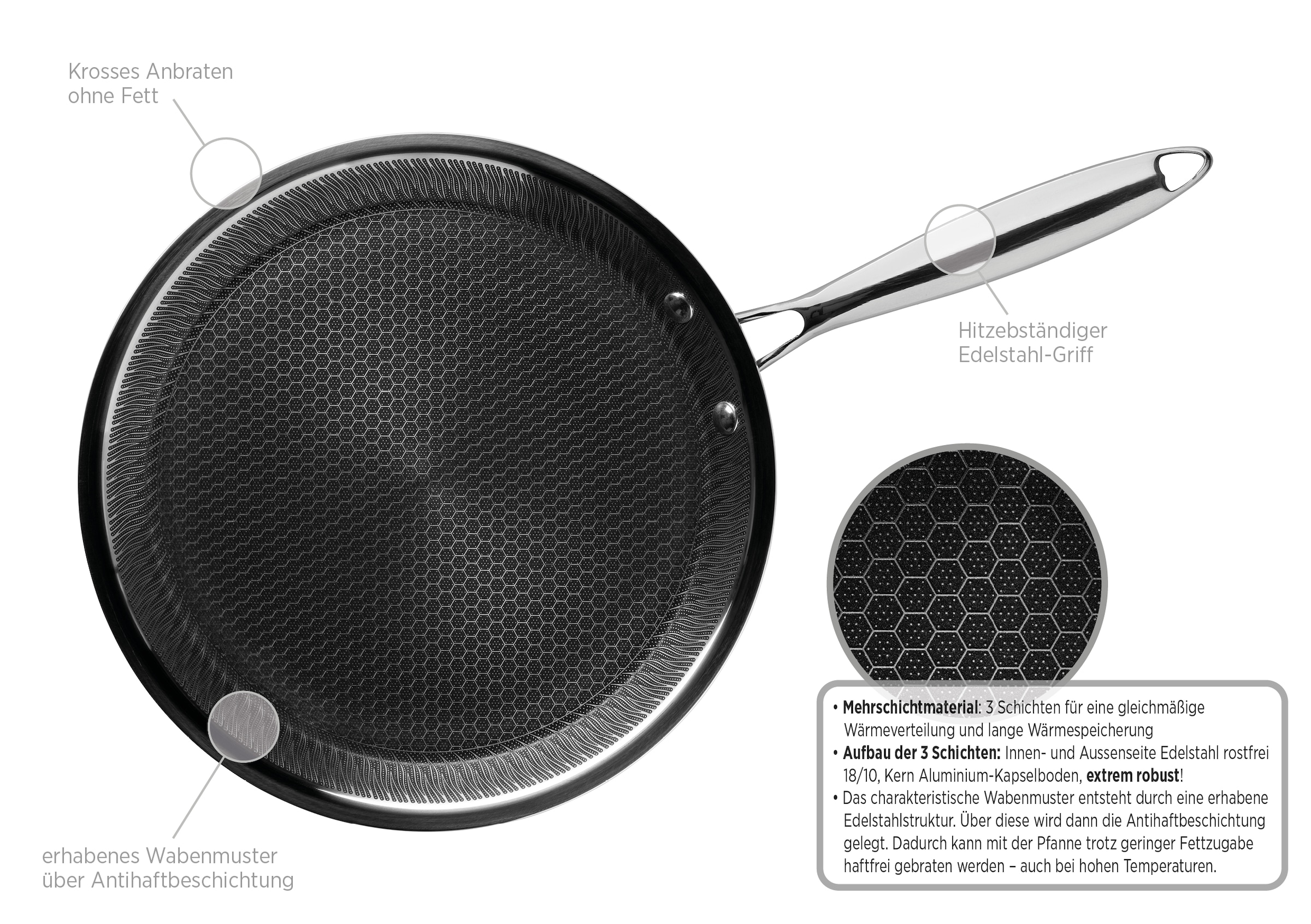 MÄSER Crêpepfanne »Hestia« Edelstahl 18/10 Set, 1 Stk. tlg.