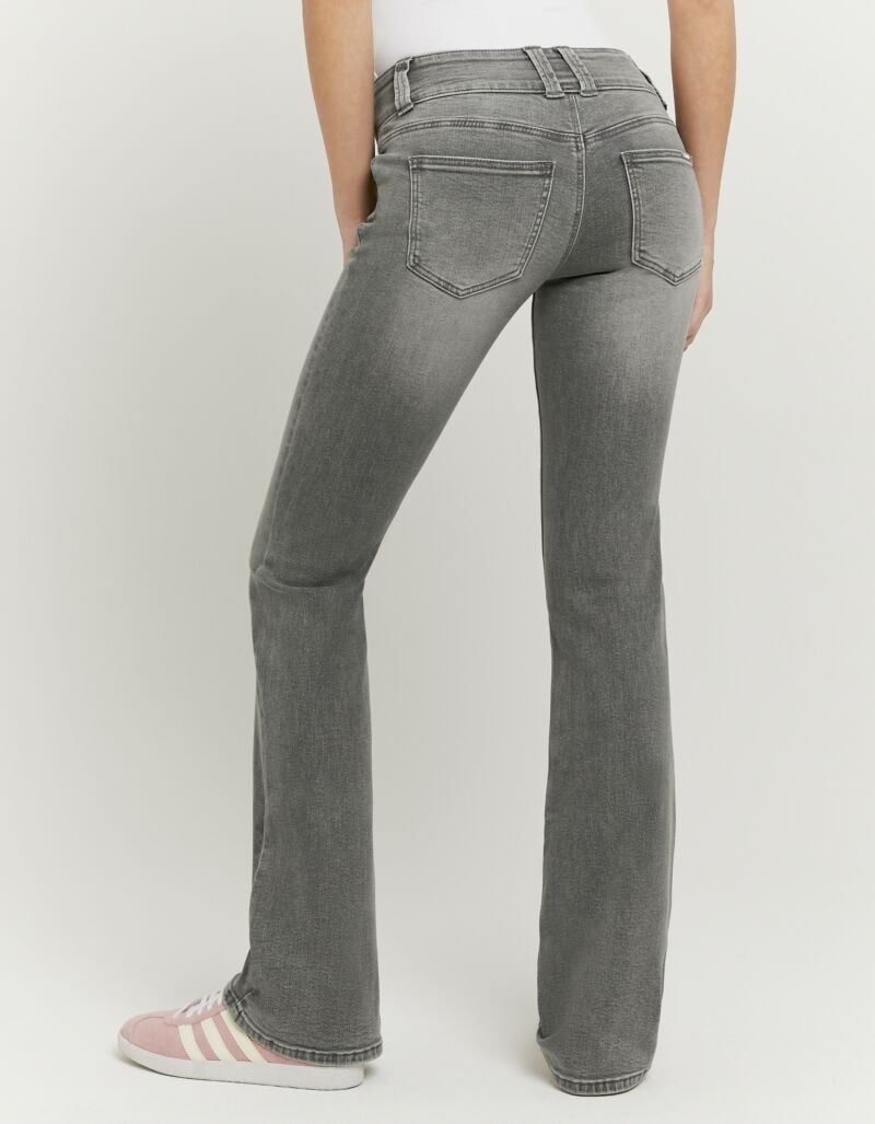 Tally Weijl Bootcut-Jeans »SPADECYNTIA« Baumwollmischung, Low Waist, mit doppeltem Knopf am breiten Bund