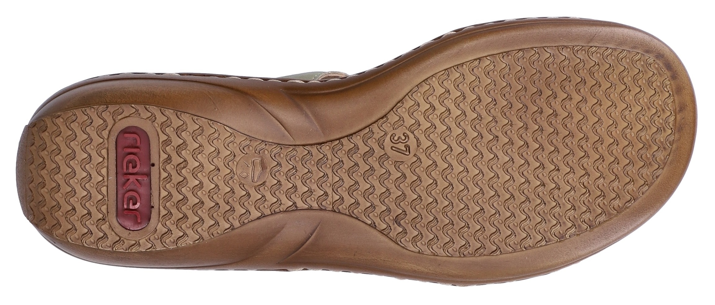 Rieker Pantolette  Sommerschuh, Strandschuh, Klettschuh mit Perforation
