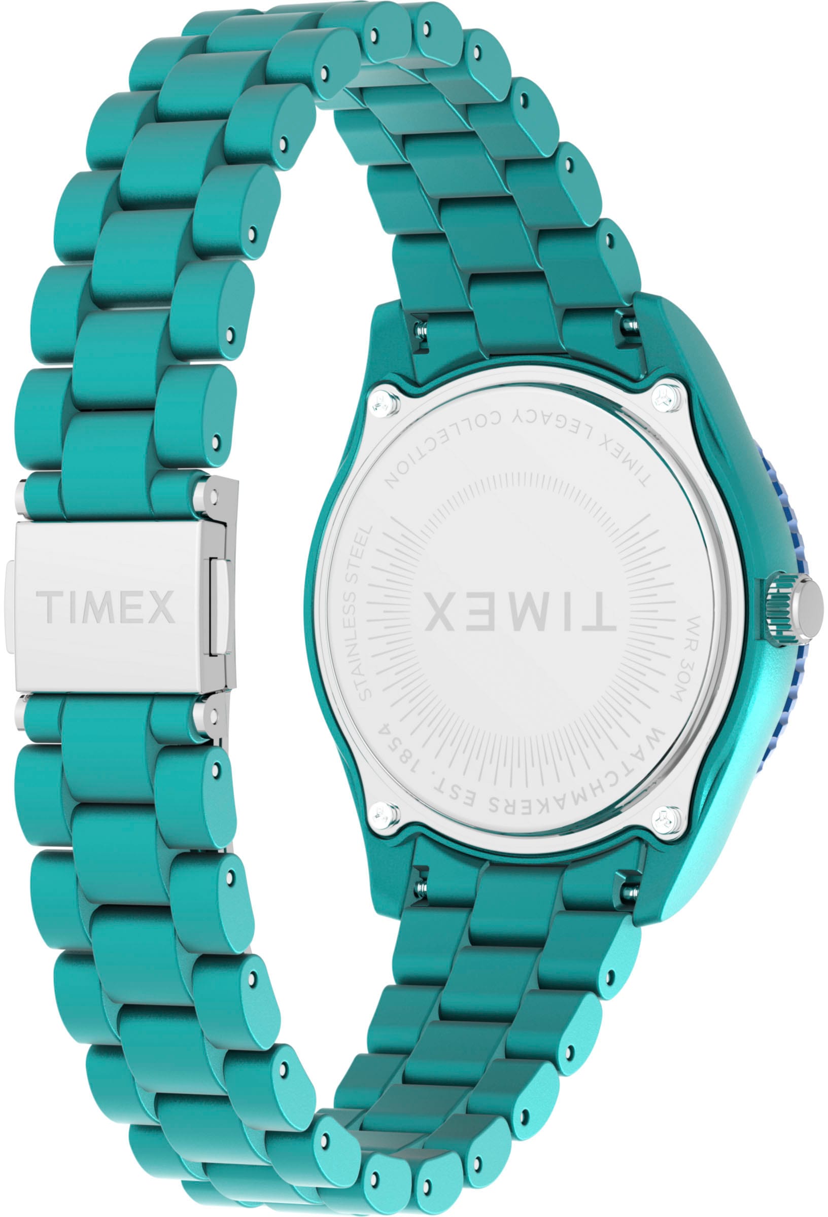 Timex Quarzuhr »LEGACY 37 mm« Armbanduhr, Damenuhr,Kunststoffarmband, Leuchtzeiger