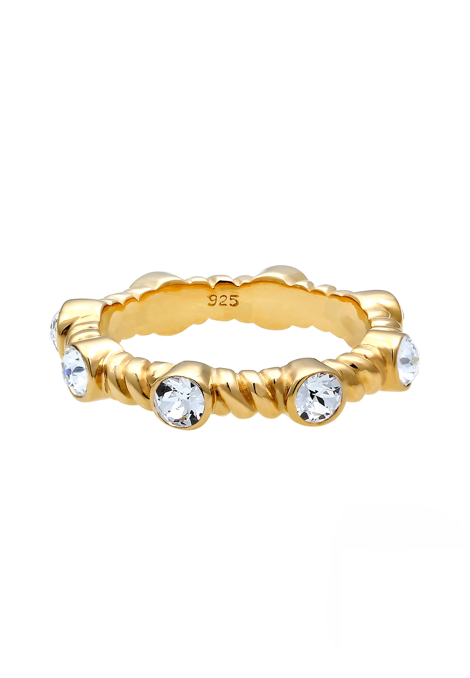 Elli Premium Fingerring »Gedreht Infinity Kristalle 925 Silber«