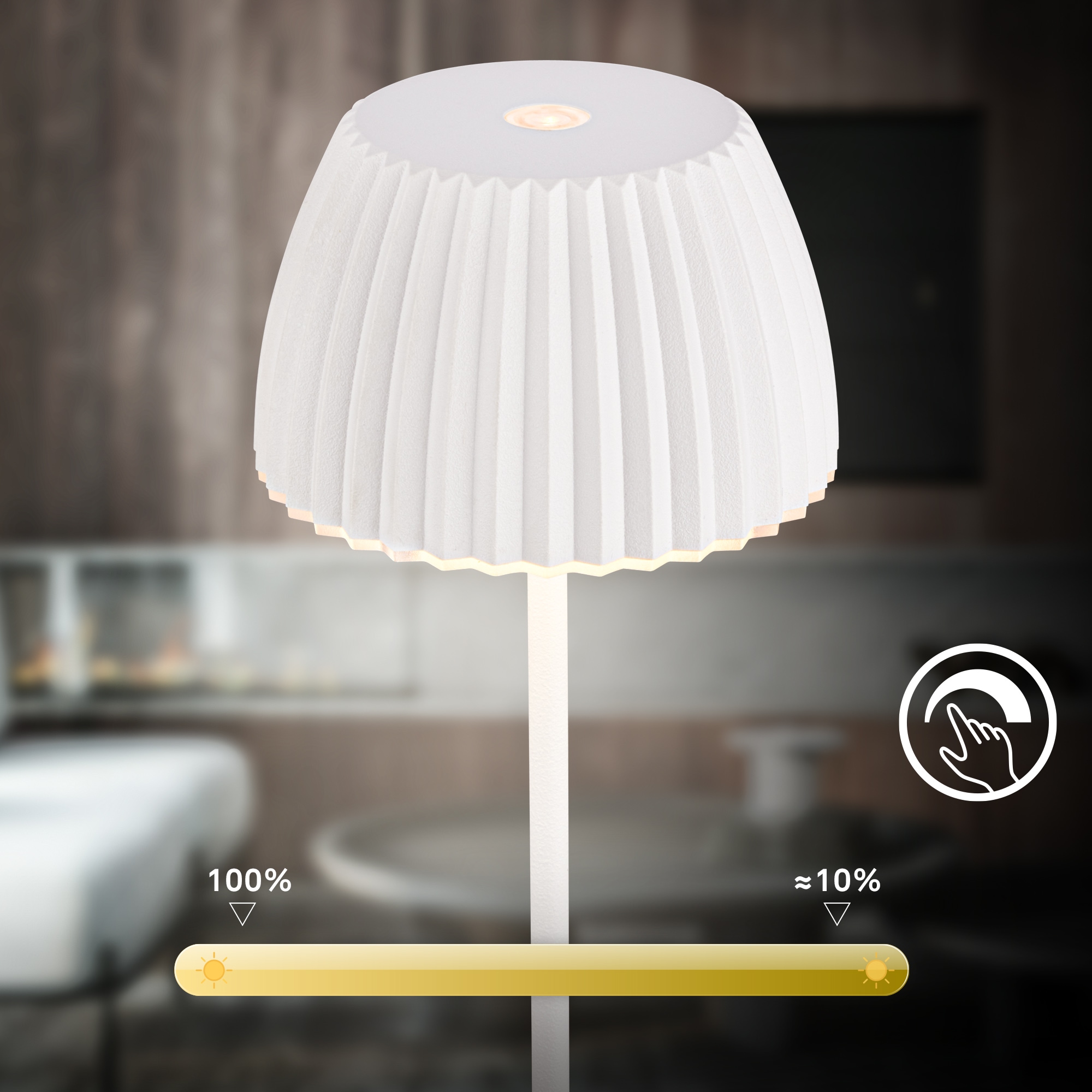 Briloner Leuchten LED Tischleuchte »Akku LED Tischleuchte, mini, weiß«