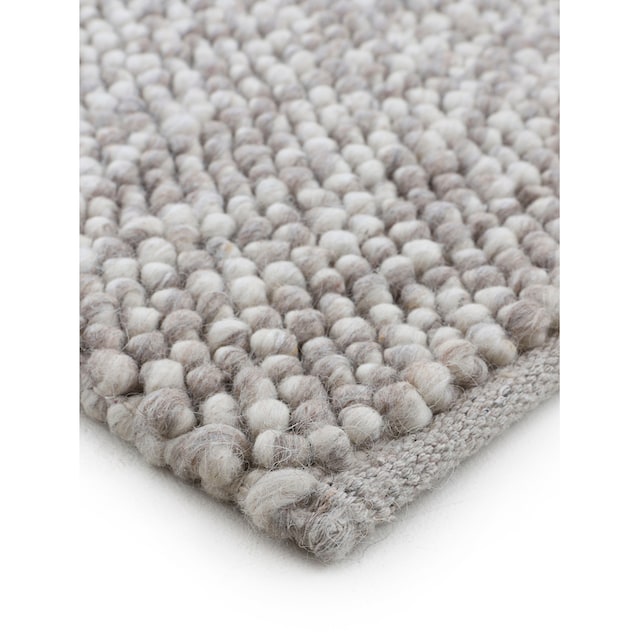 70% online handgewebt, meliert, Teppich Wolle bestellen Uni Farben, »Calo«, Handweb carpetfine Teppich, rechteckig,