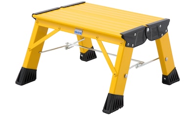 KRAUSE Trittleiter »Treppy Plusline gelb«, Aluminium, 1x1 Stufen, Arbeitshöhe ca. 220 cm kaufen