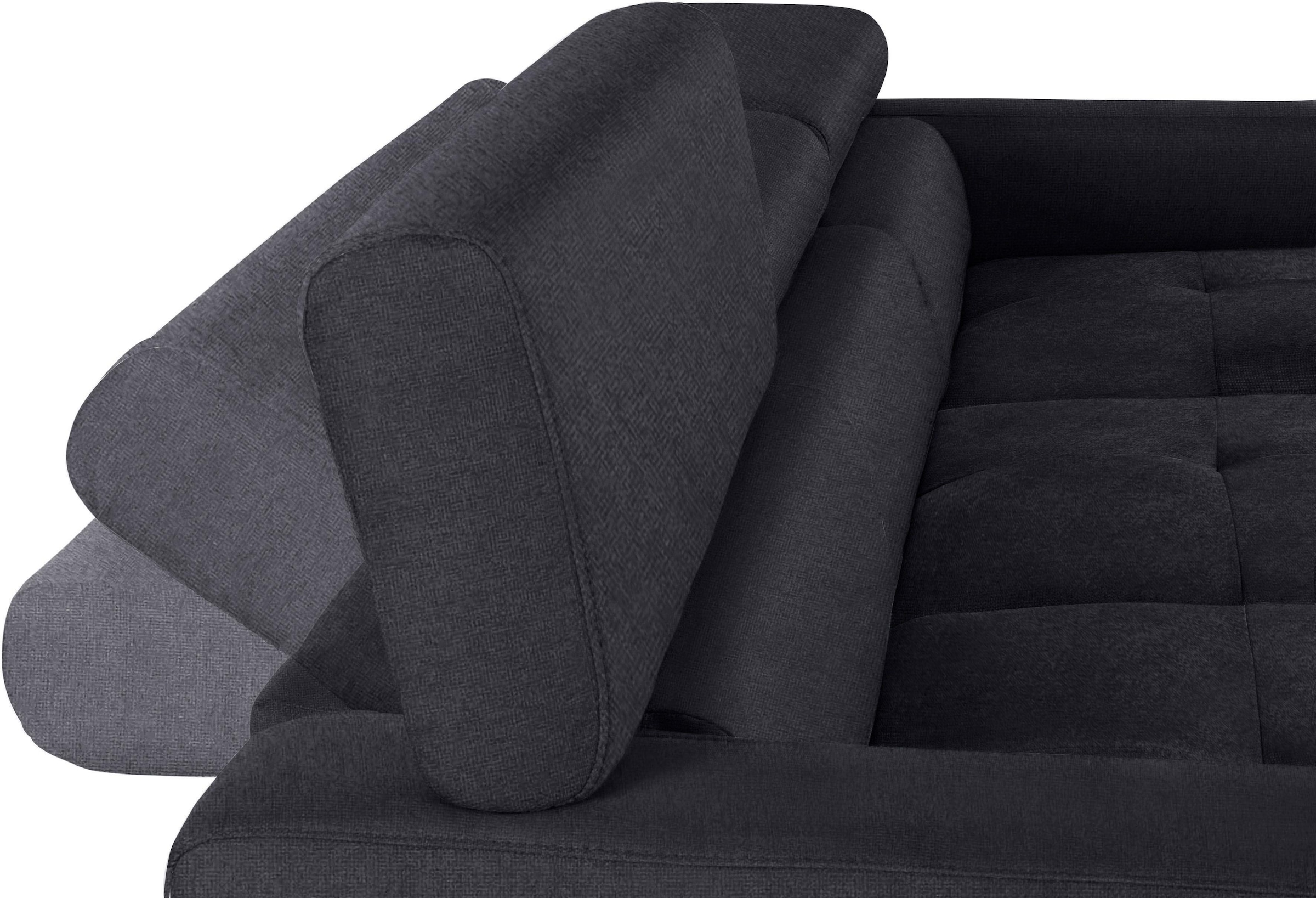 COTTA Ecksofa »Sammy L-Form«, mit Kopfteilverstellung, wahlweise mit Bettfunktion & Bettkasten
