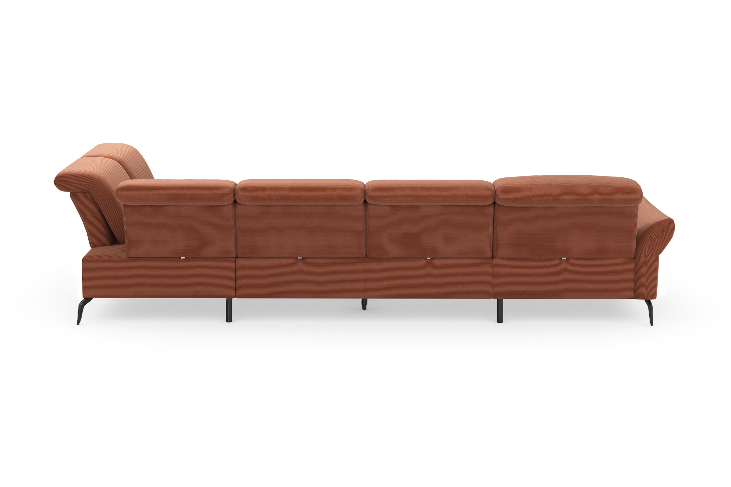 INOSIGN Wohnlandschaft »Coco U-Form«, Sitztiefen-, Arm- und Kopfteilverstellung, Cord-Bezug, Fußhöhe 15 cm