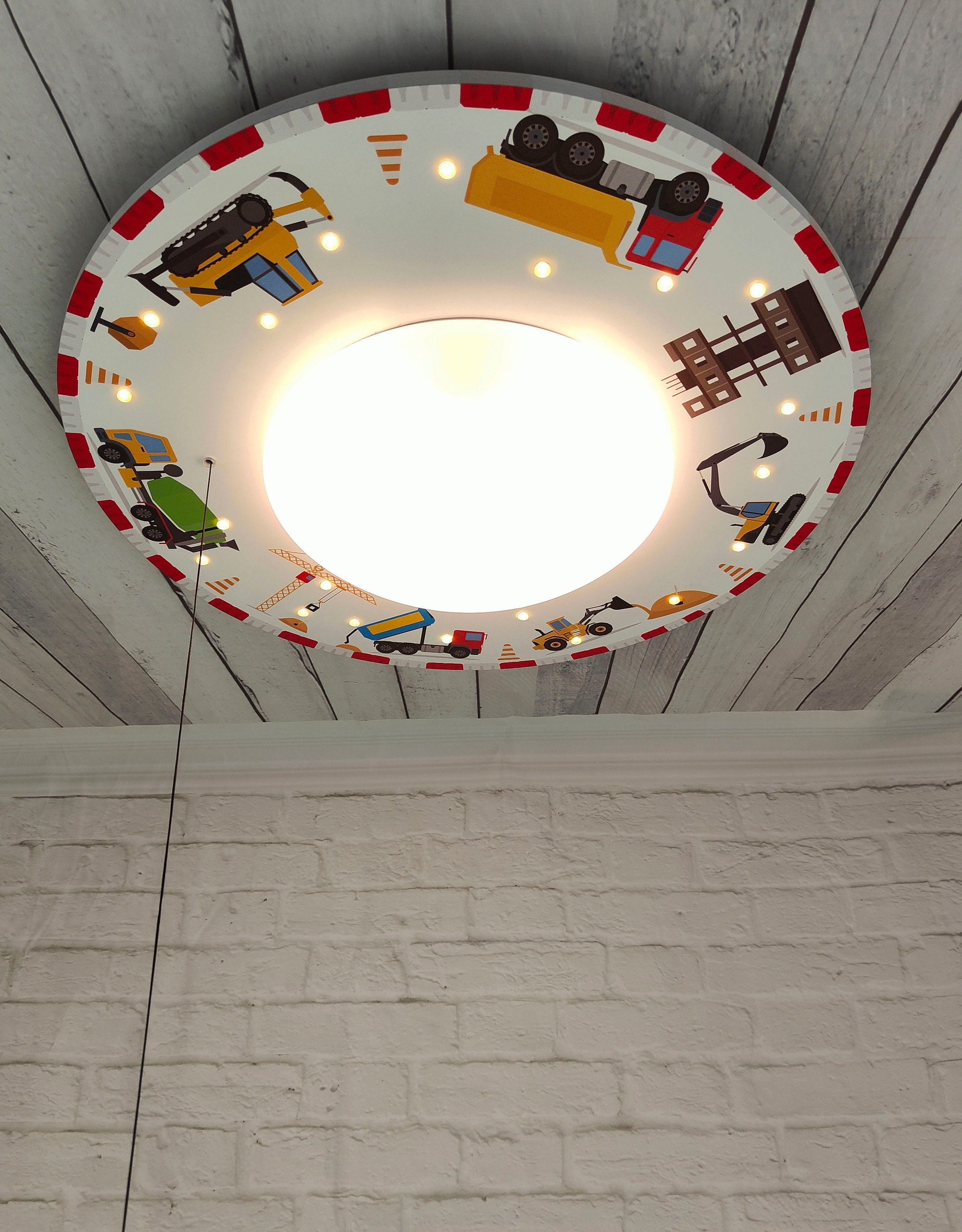 niermann Deckenleuchte »Baustelle« E27 1 Stk. hochwertiger Druck auf kompletter Oberfläche