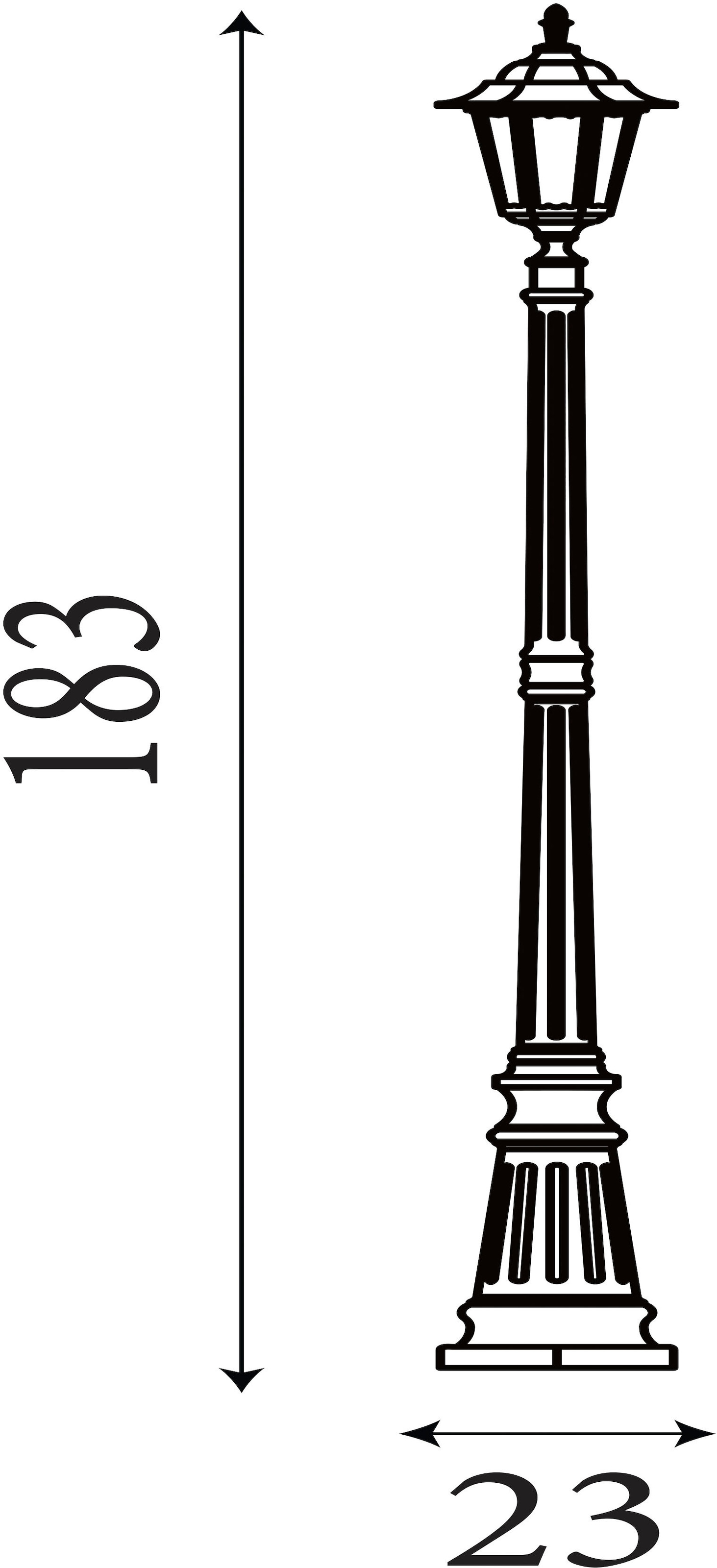 Searchlight Außen-Stehlampe »Alex- Außenleuchte - Schwarzes Metall & Glas, IP44« E27 1 Stk.