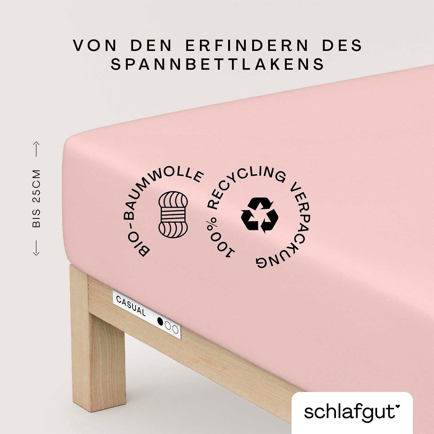 Schlafgut Spannbettlaken »CASUAL u.a. in Gr. 90x200, 140x200 oder 180x200 c günstig online kaufen