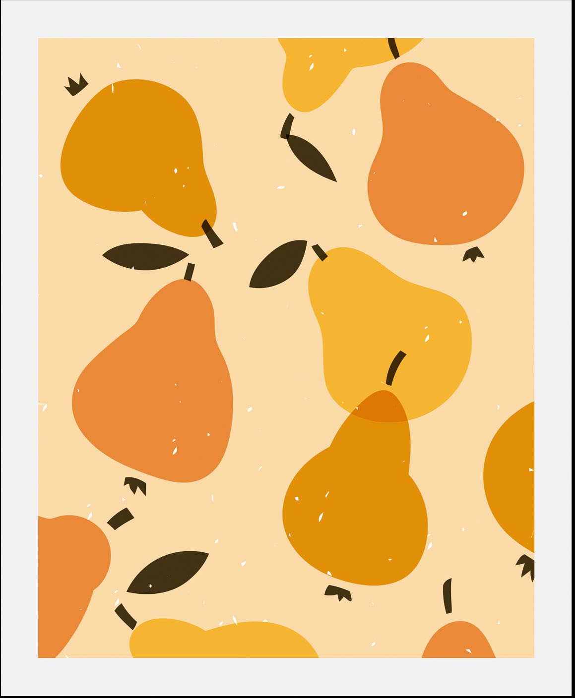 queence Bild »Pears Party«, Obst-Obst Bilder-Schriftzug-Kunst-Abstrakt-Esse günstig online kaufen