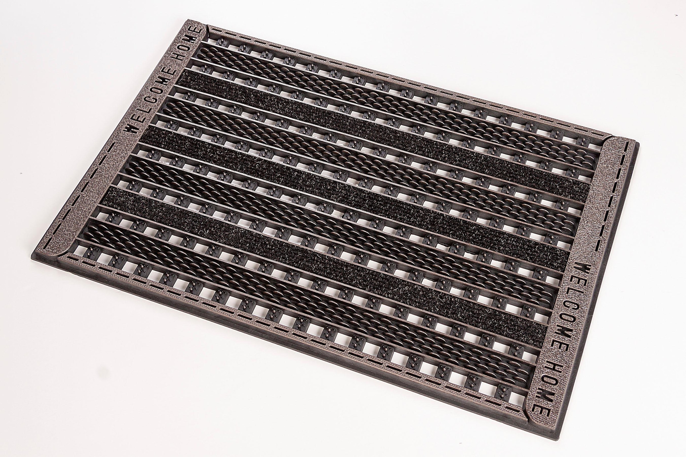 Home2Fashion Fußmatte »GC Clean Griddie«, rechteckig, 8 mm Höhe, Schmutzfangmatte, mit Spruch, robust, In- und Outdoor geeignet