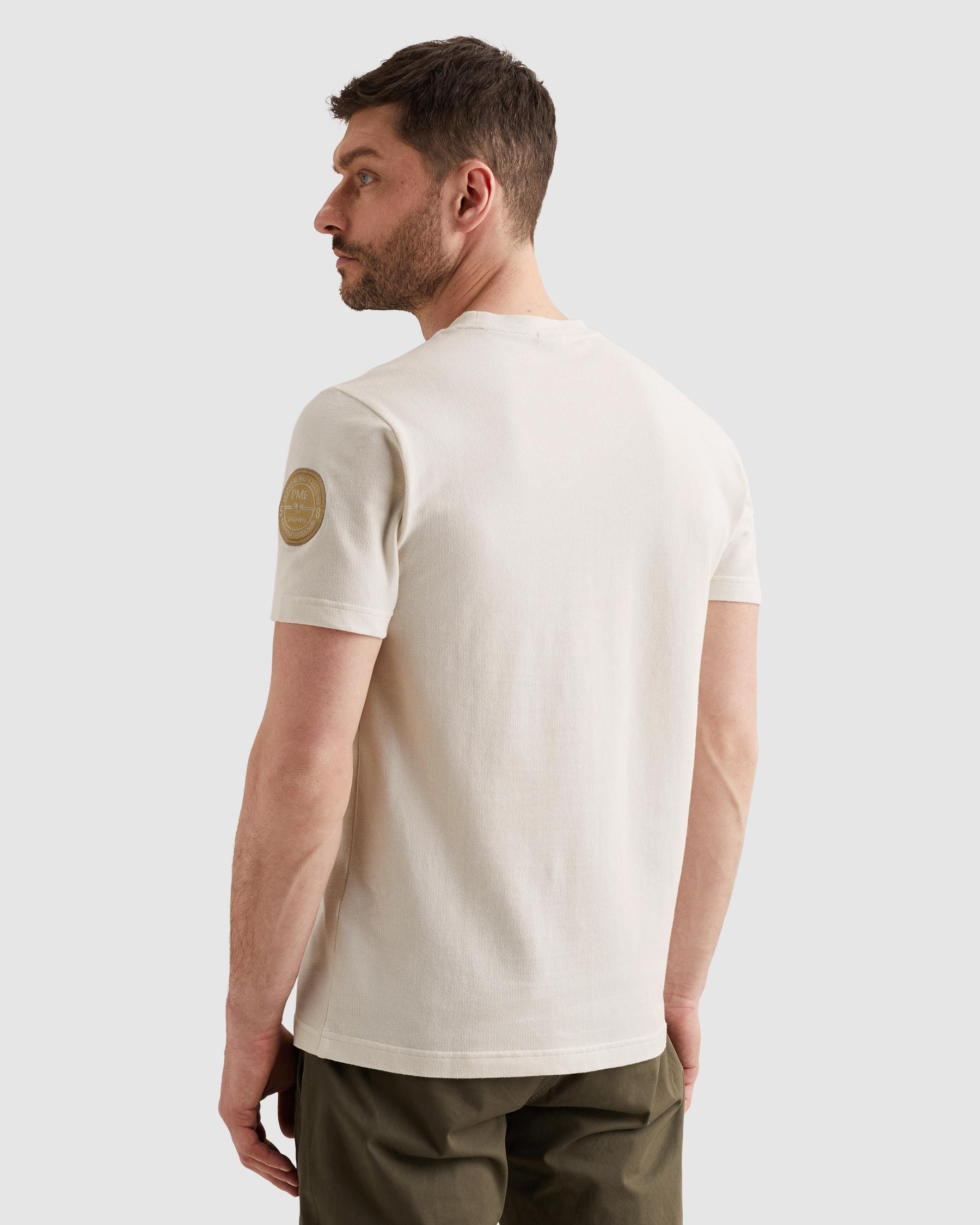 PME LEGEND T-Shirt »Short sleeve r-neck flat waffle jersey« mit Logo Prints