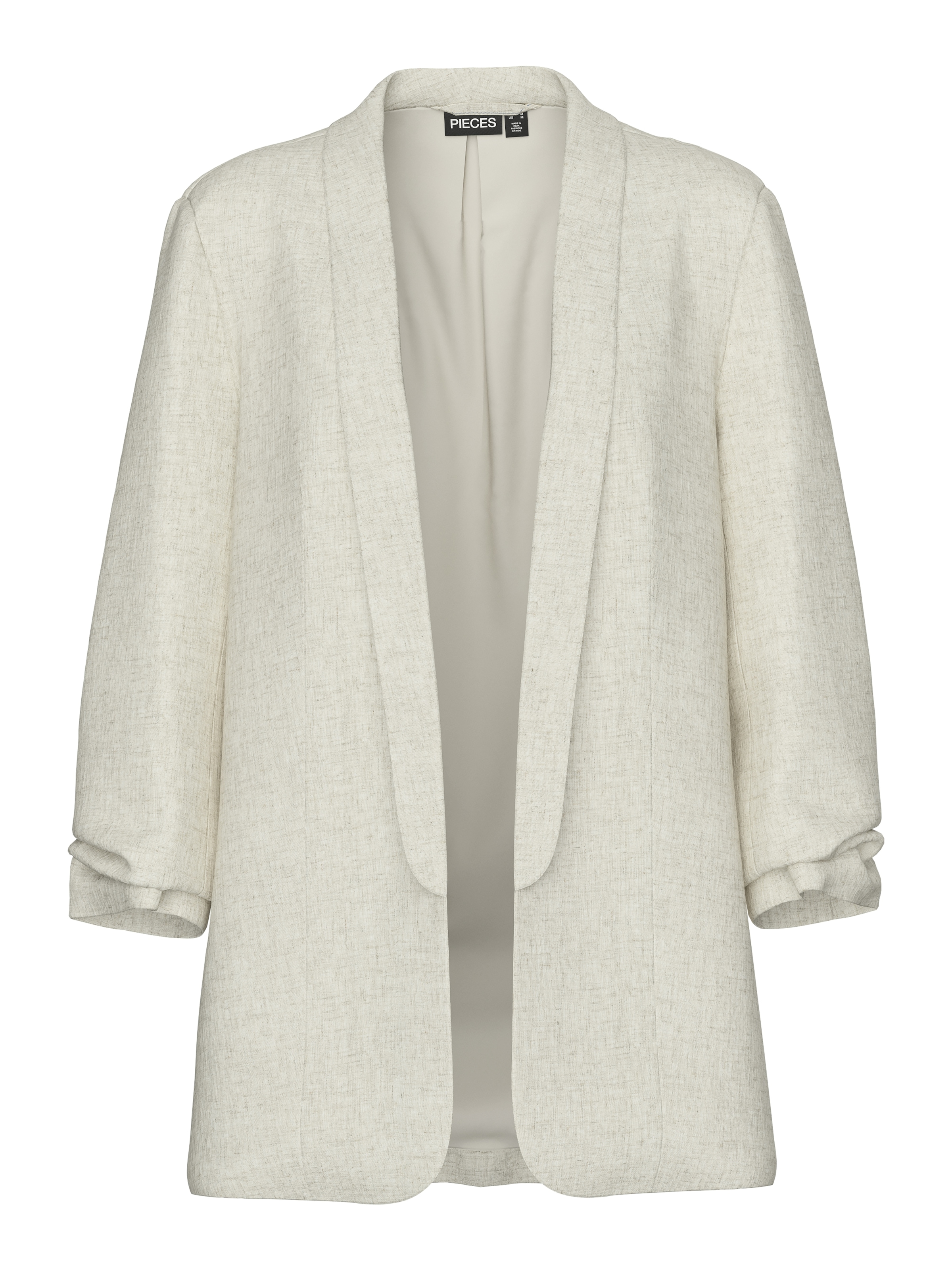 pieces Longblazer »PCPIA BOSELLA BLAZER WVN NOOS«, mit Leinen