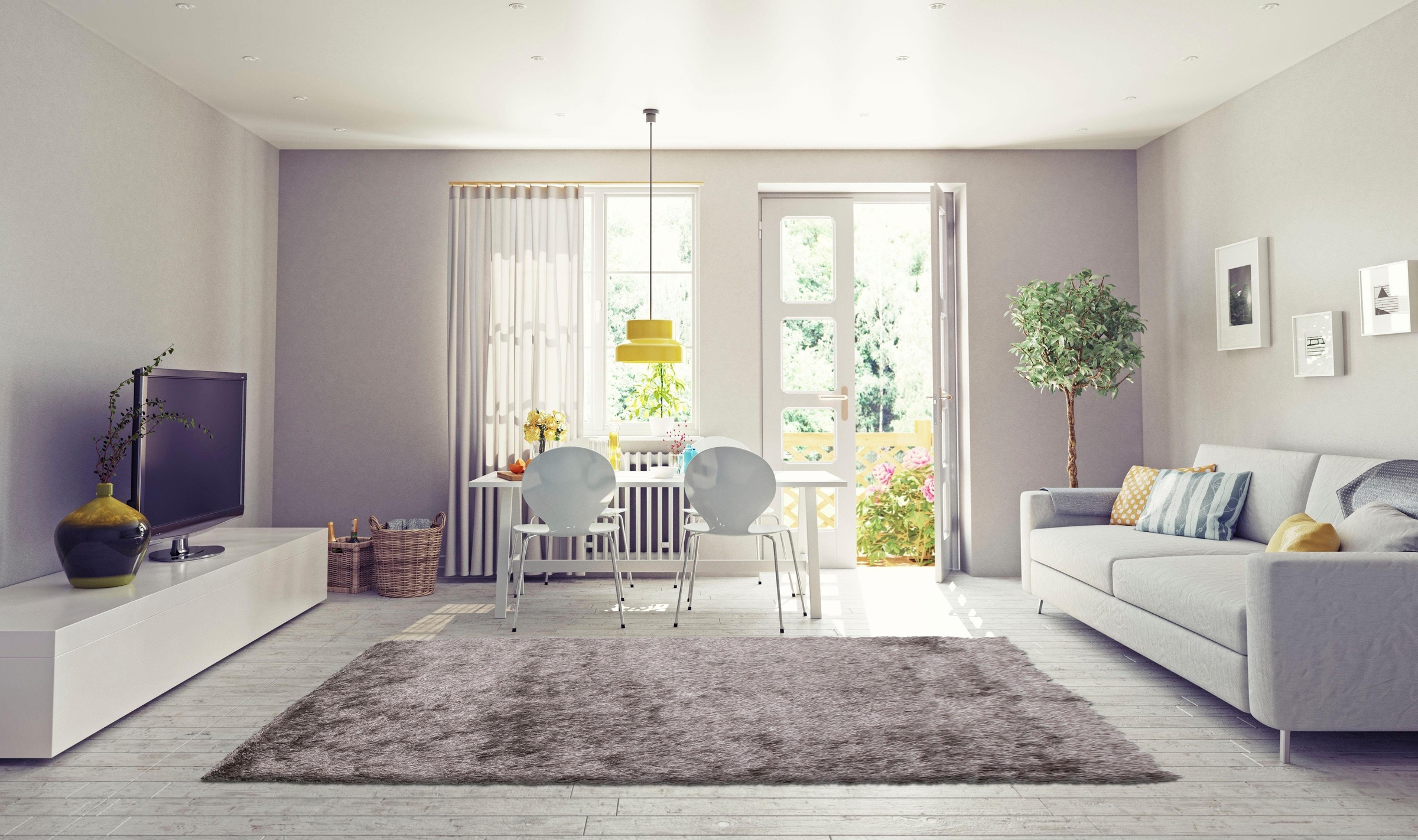 Bruno Banani Hochflor-Teppich »Alga«, rechteckig, 40 mm Höhe, Uni, Shaggy, Langflor, besonders weich und kuschelig, Wohnzimmer