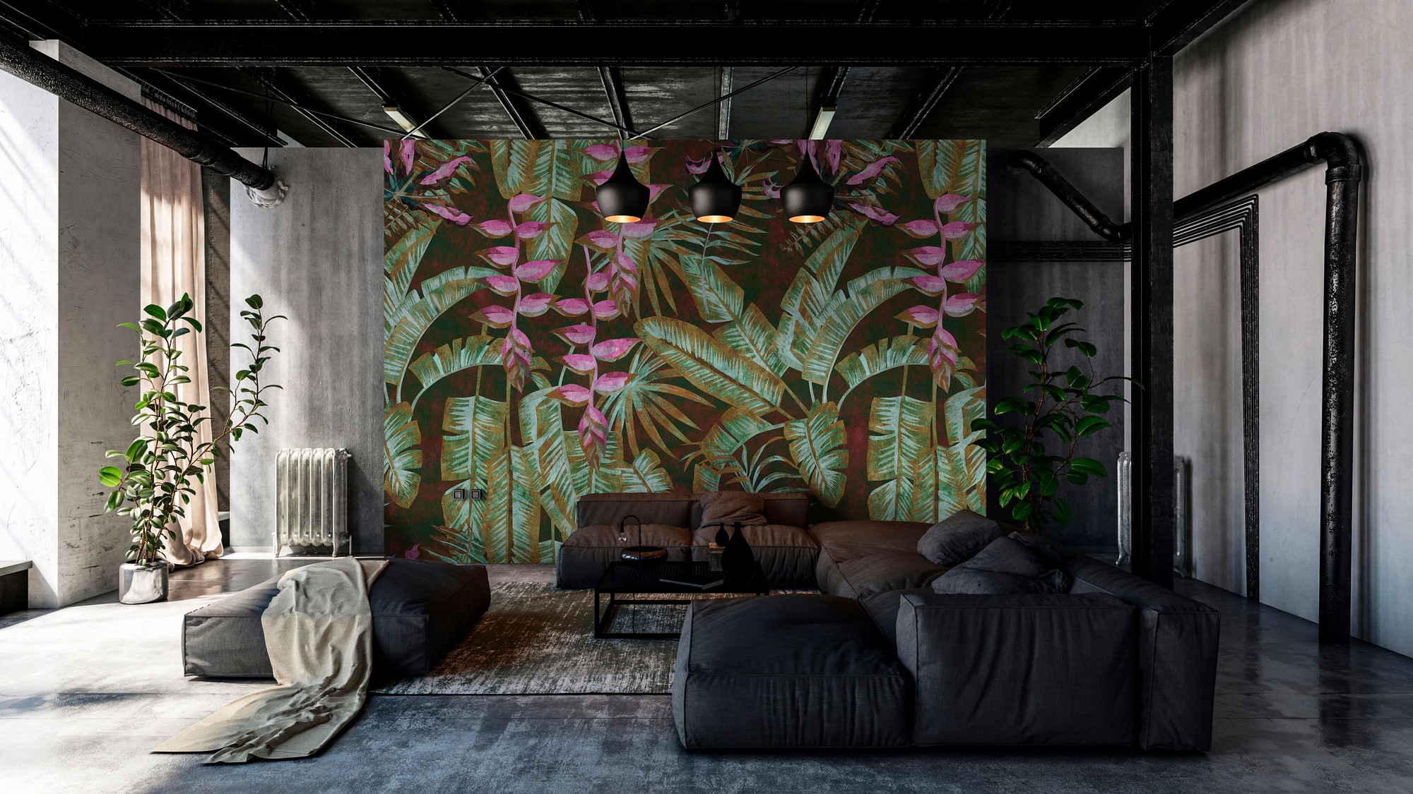 living walls Fototapete »Walls by Patel Tropicana 1«, Vlies, Wand, Schräge