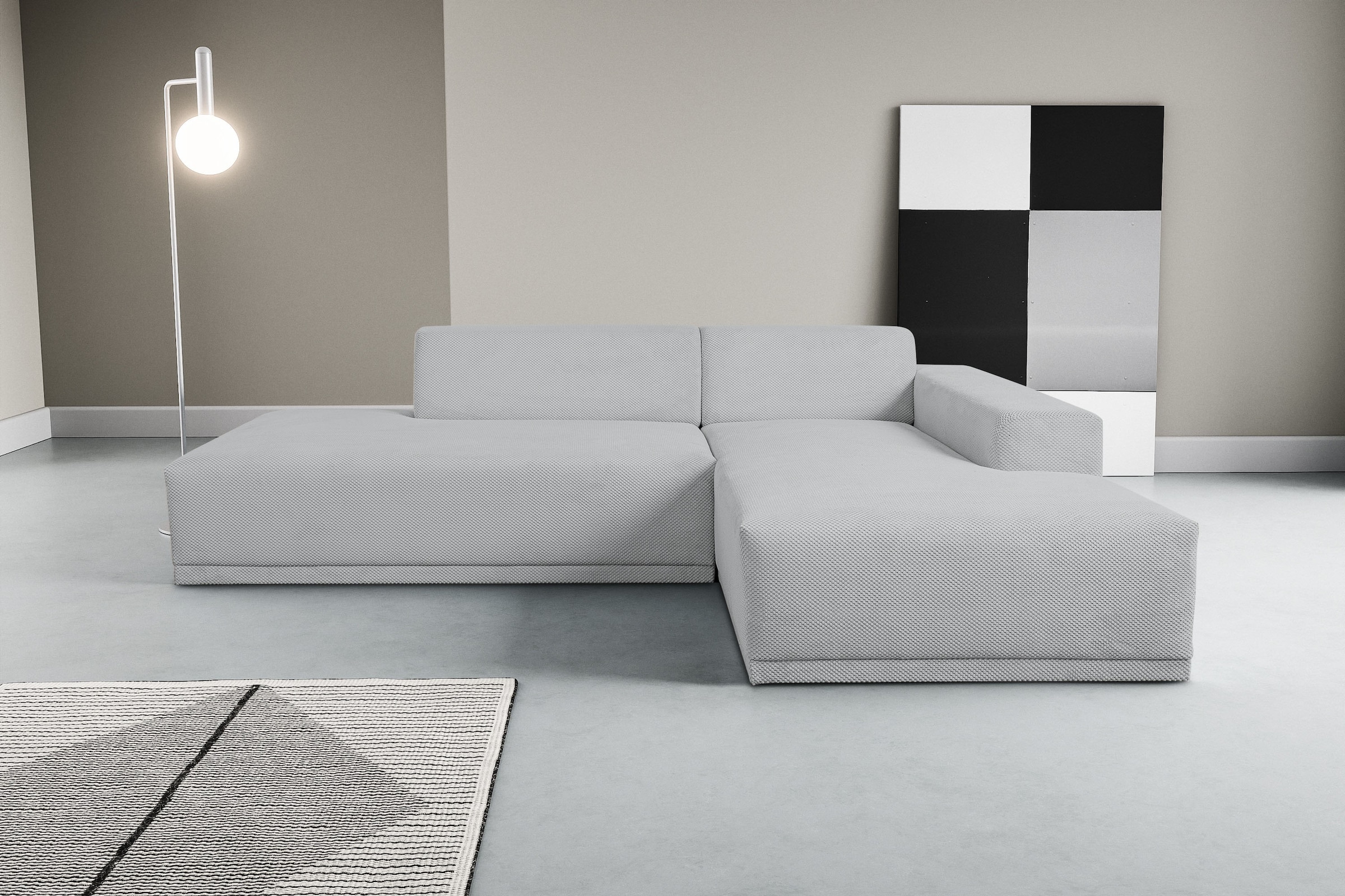 WERK2 Ecksofa »Apollo, hoher Sitzkomfort, aktuelles Design, Breite 264cm, L günstig online kaufen