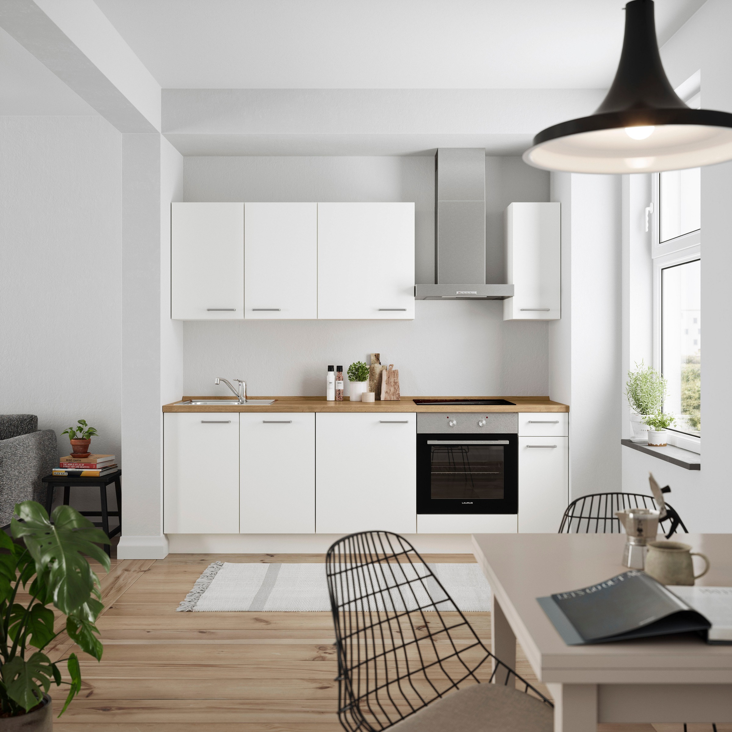 nobilia® Küchenzeile »"Touch I"«, vormontiert, Ausrichtung wählbar, Breite 240 cm, wahlw. mit E-Geräten