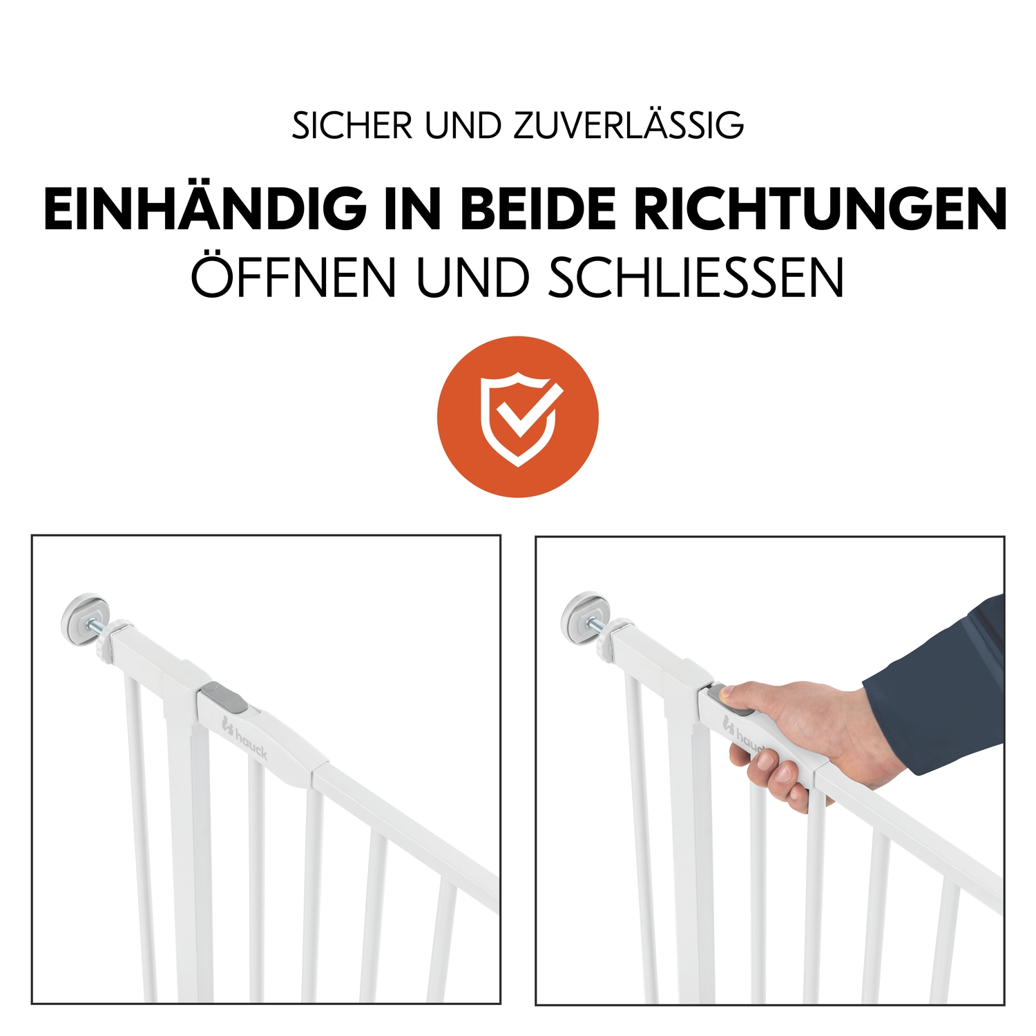 Hauck Türschutzgitter »Open N Stop 2, White«, auch als Treppenschutzgitter verwendbar; 75-80 cm, erweiterbar