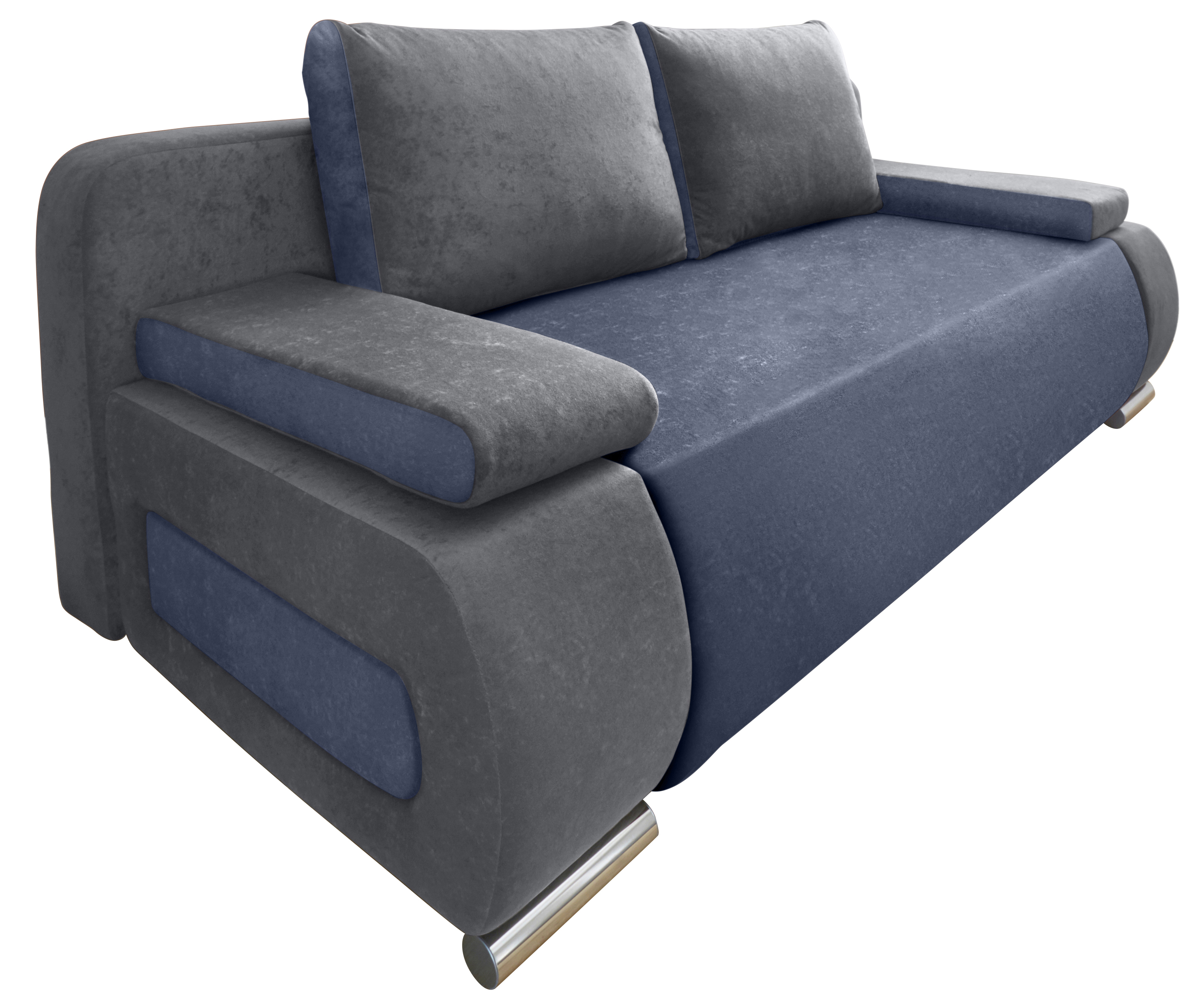 Schlafsofa, mit Federkern, inklusive Bettfunktion und Bettkasten, mit Rückenkissen