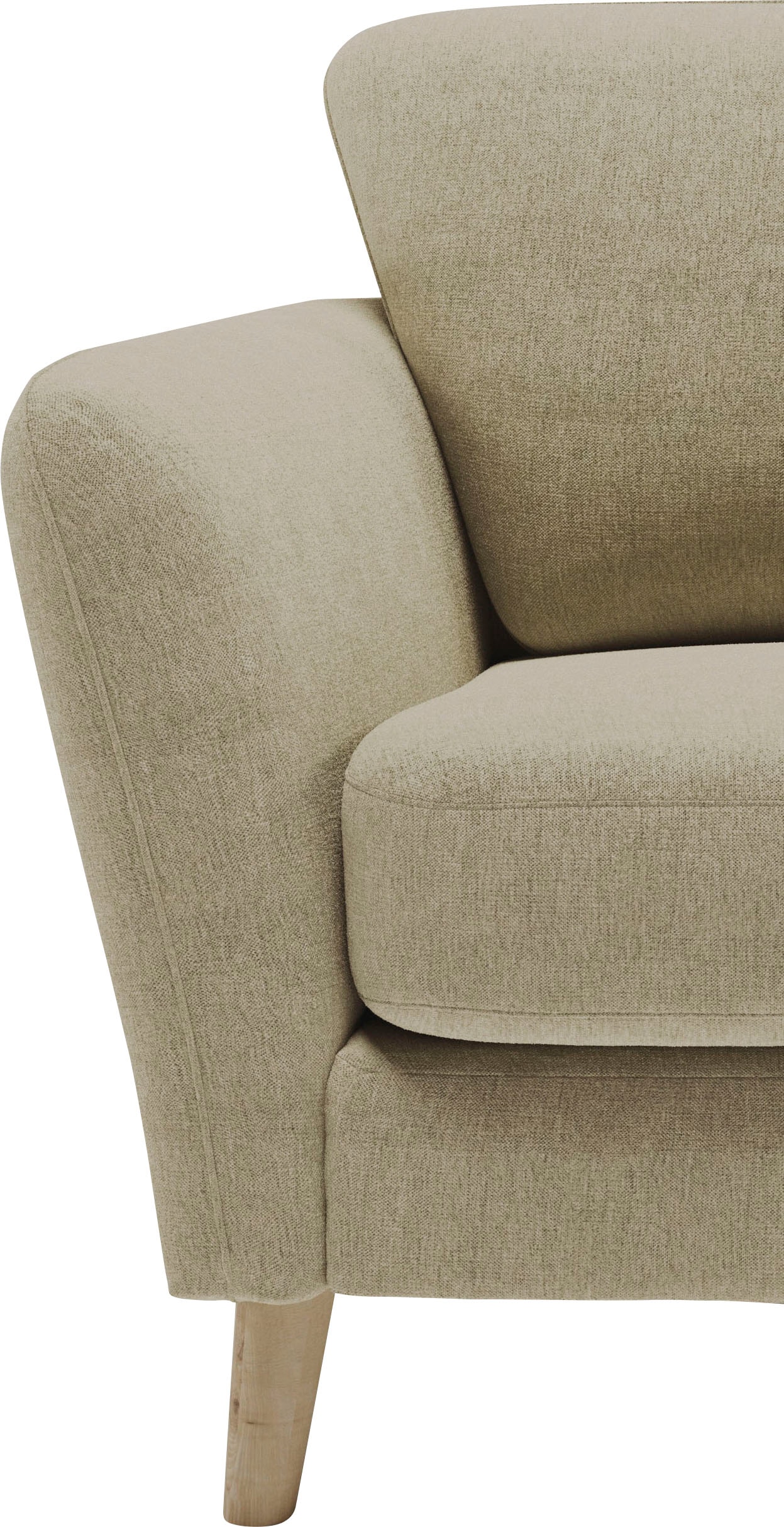 Home affaire Ecksofa »MARSEILLE 278/278 cm, L-Form,«, gleichschenklig, aus Eiche-Massivholz Beinen, verschiedene Bezüge