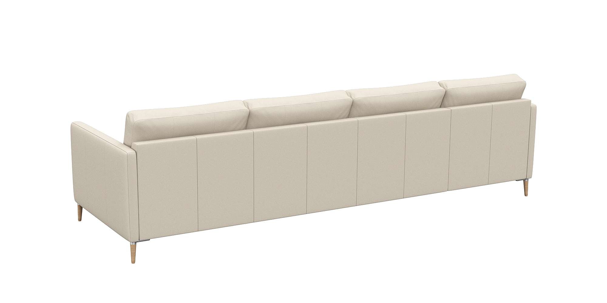 FLEXLUX Ecksofa »Fiore, super Sitzkomfort durch Kaltschaum im Sitz, L-Form«, schmale Armlehnen, Füße Alu+ Eiche